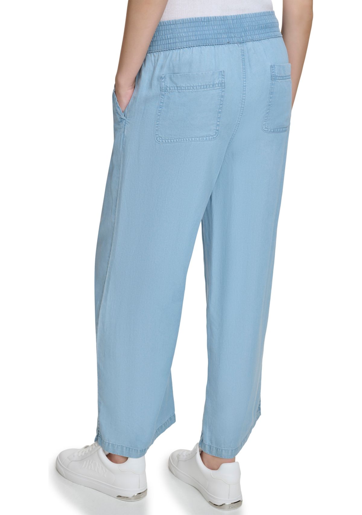 Womens Pull On Tencel Wide Leg Pants