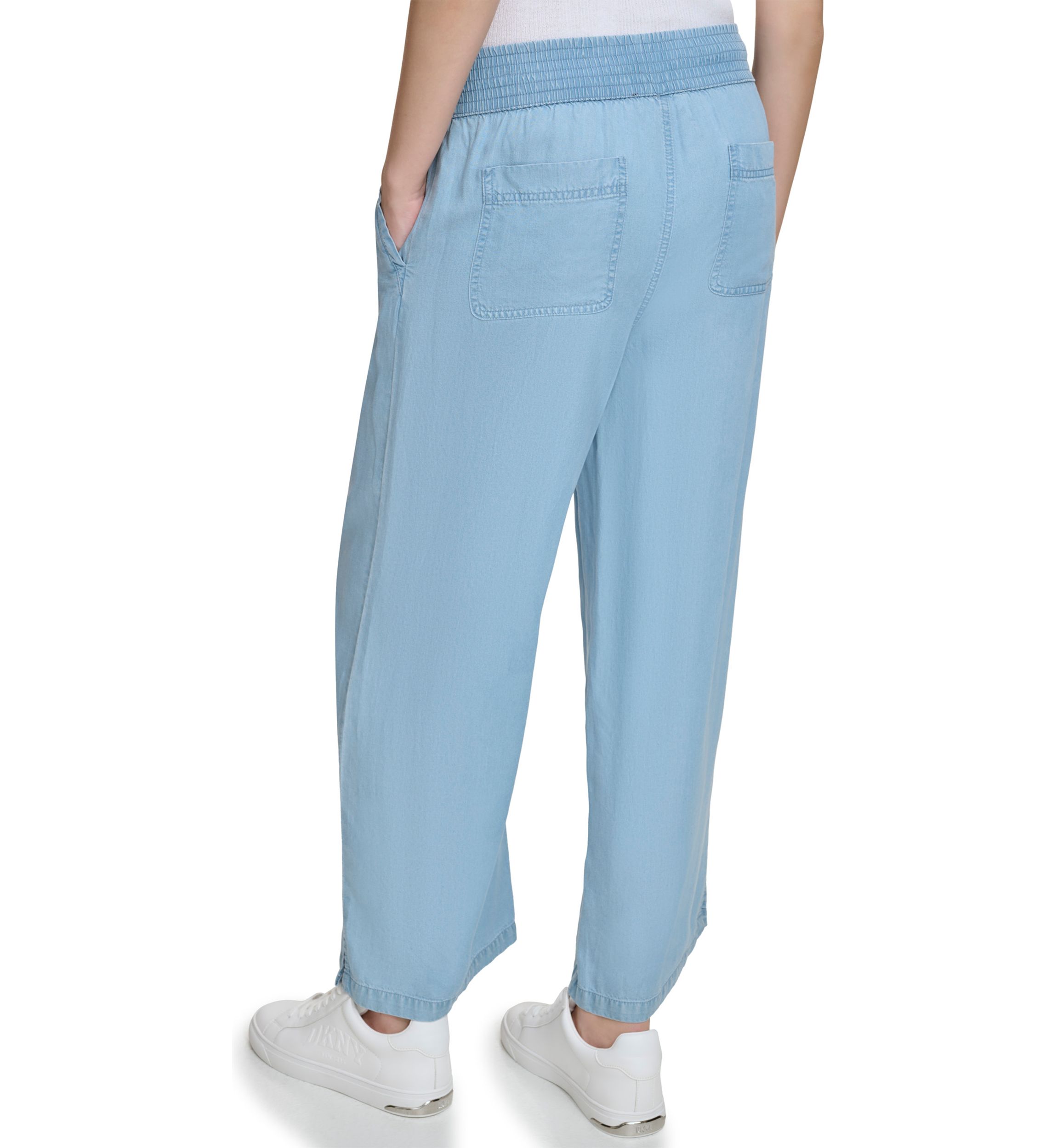 Womens Pull On Tencel Wide Leg Pants