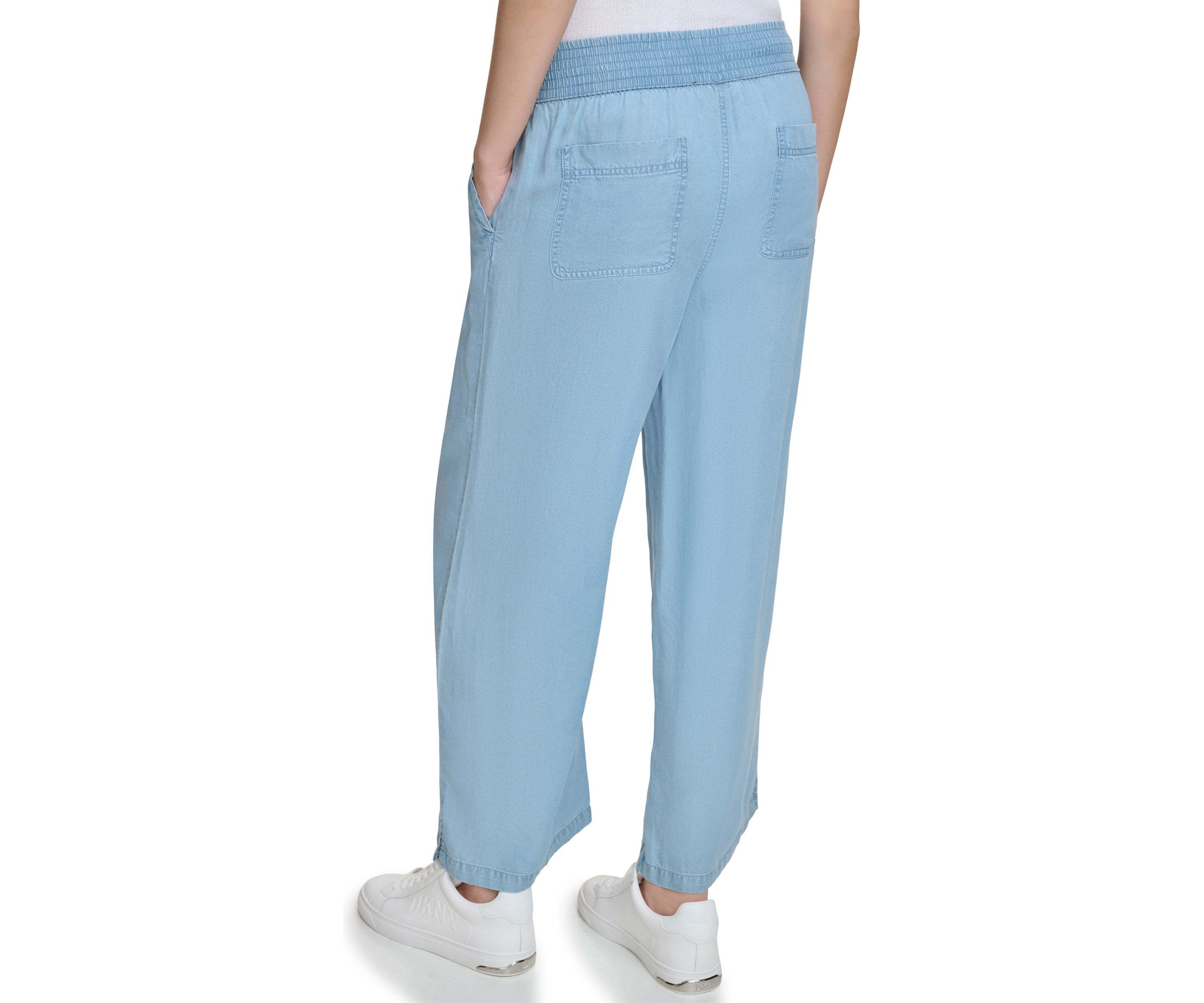 Womens Pull On Tencel Wide Leg Pants
