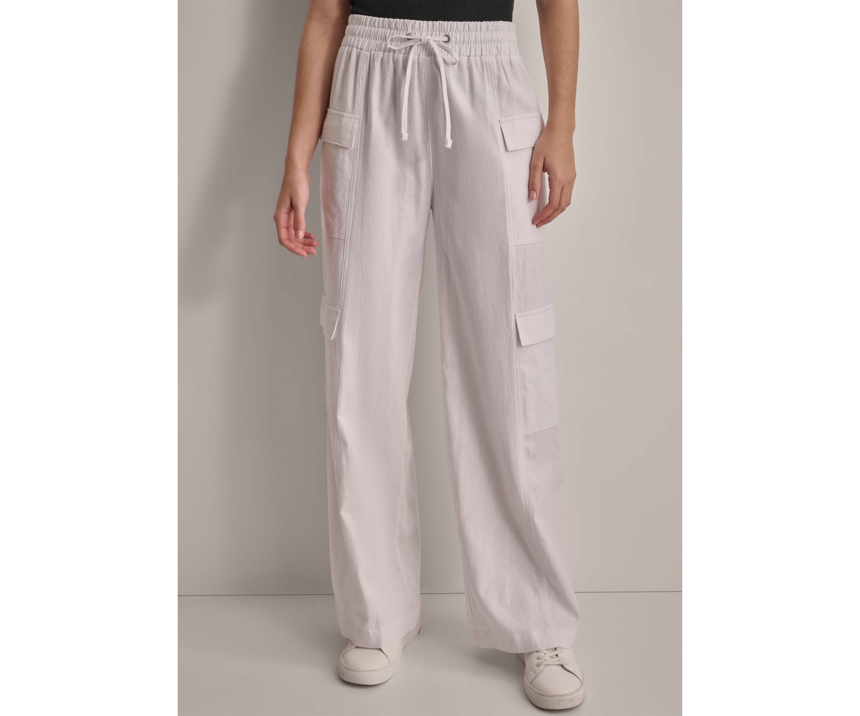Womens Linen Cargo Pants