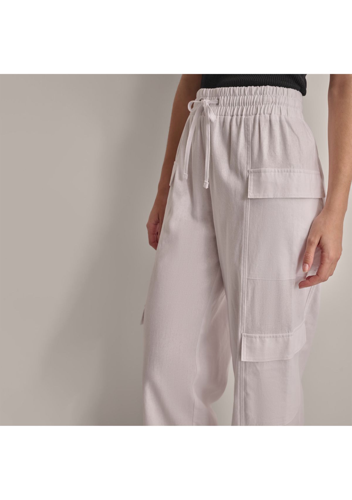 Womens Linen Cargo Pants