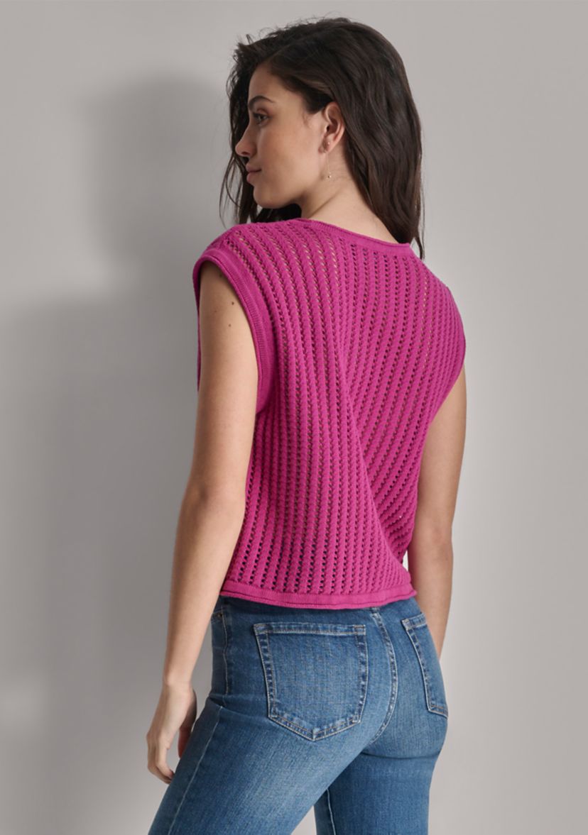Womens Sleeveless Crochet Tank 