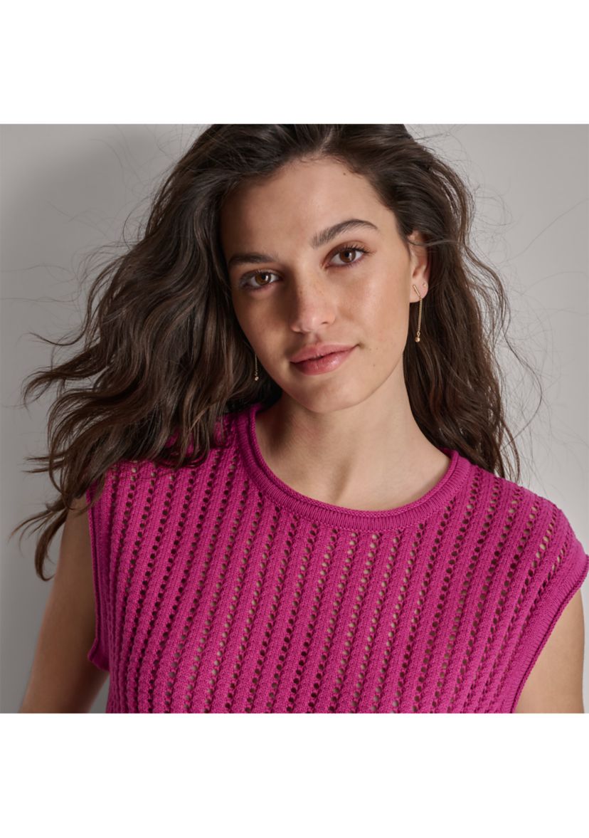 Womens Sleeveless Crochet Tank 