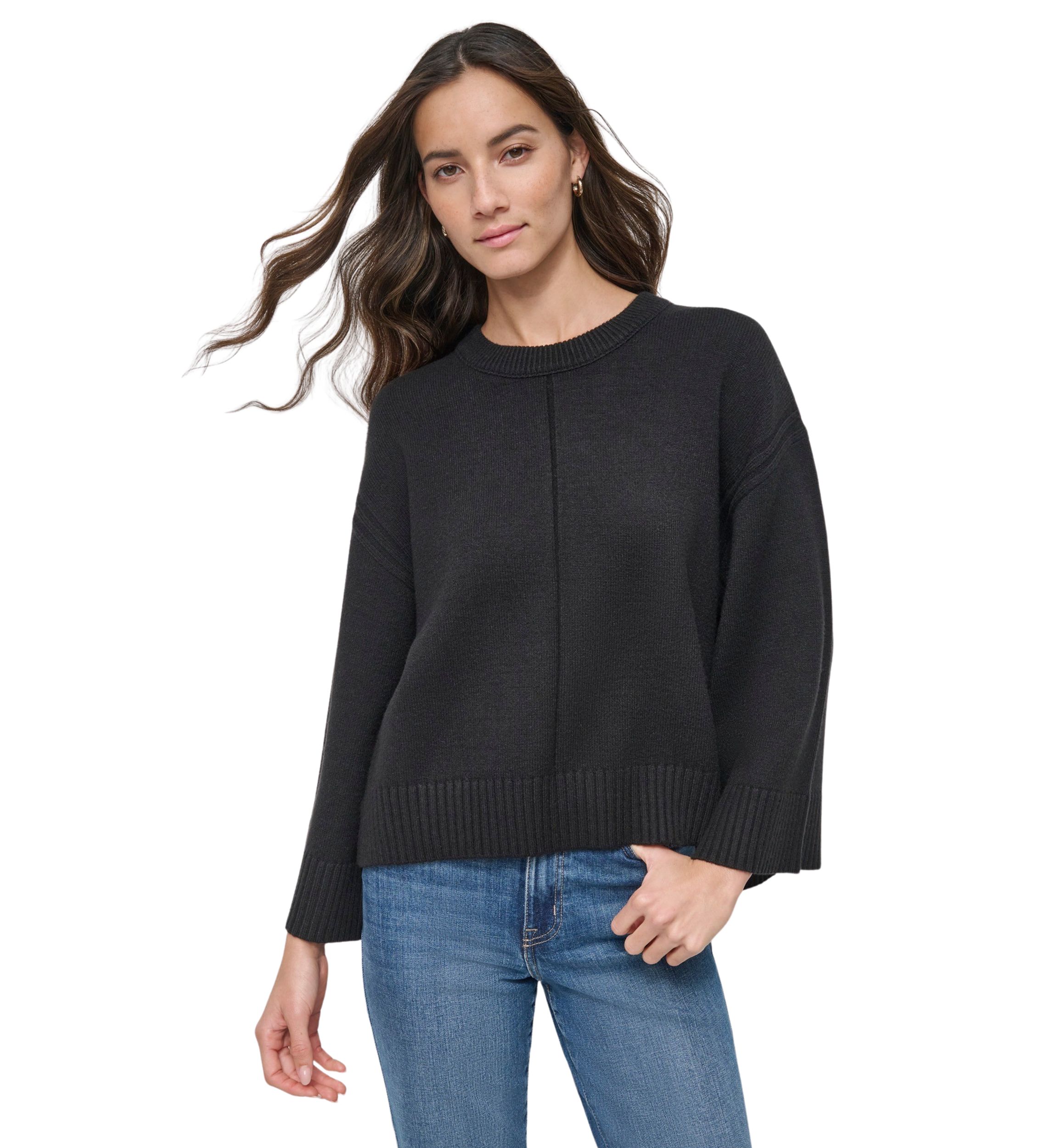 Womens Long Sleeve Crew Neck Sweater
