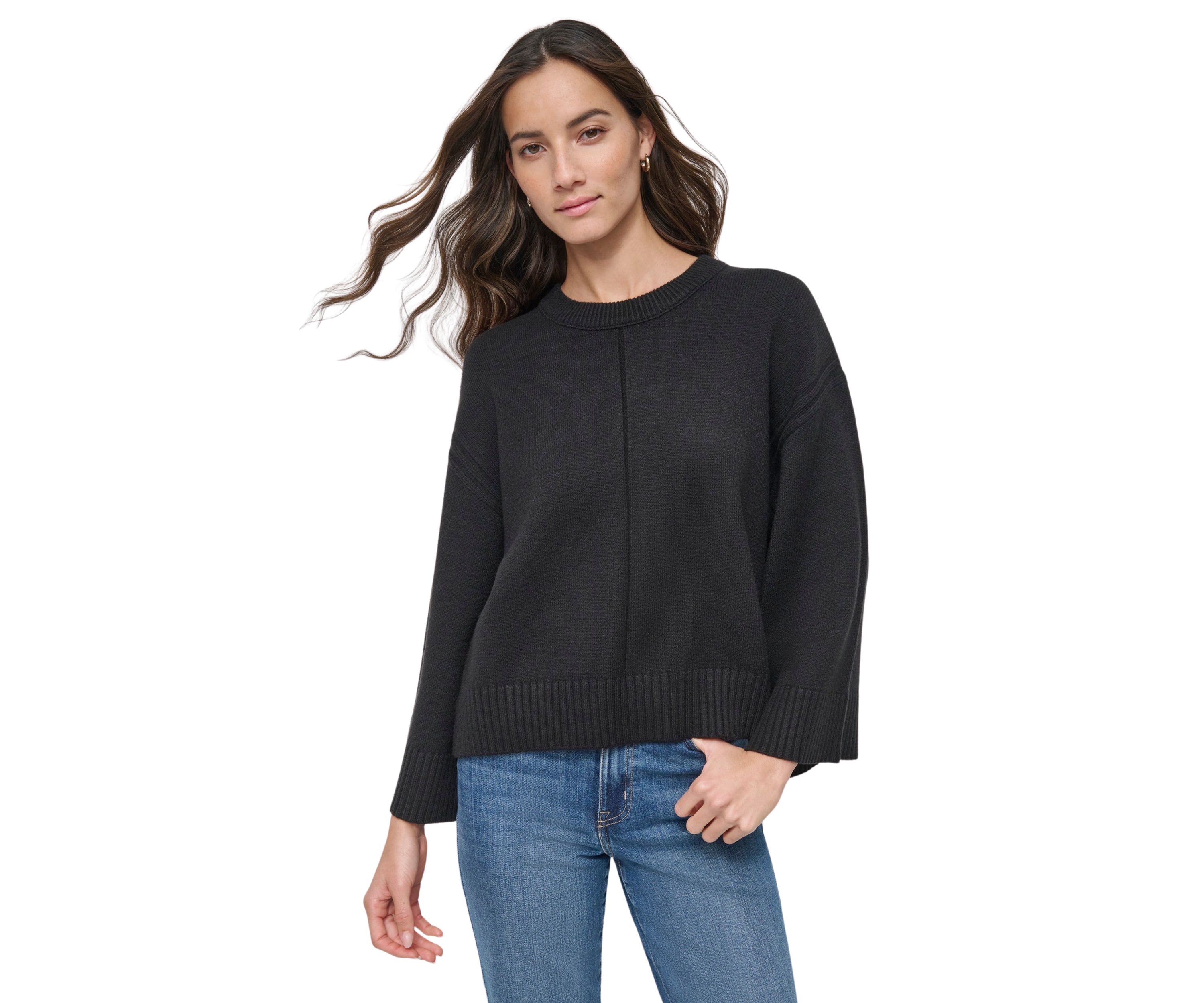 Womens Long Sleeve Crew Neck Sweater