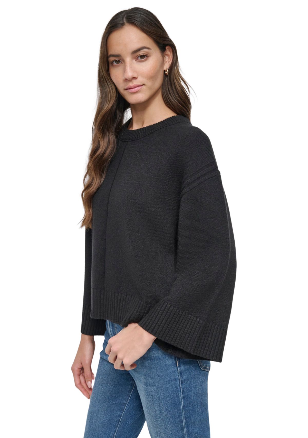 Womens Long Sleeve Crew Neck Sweater