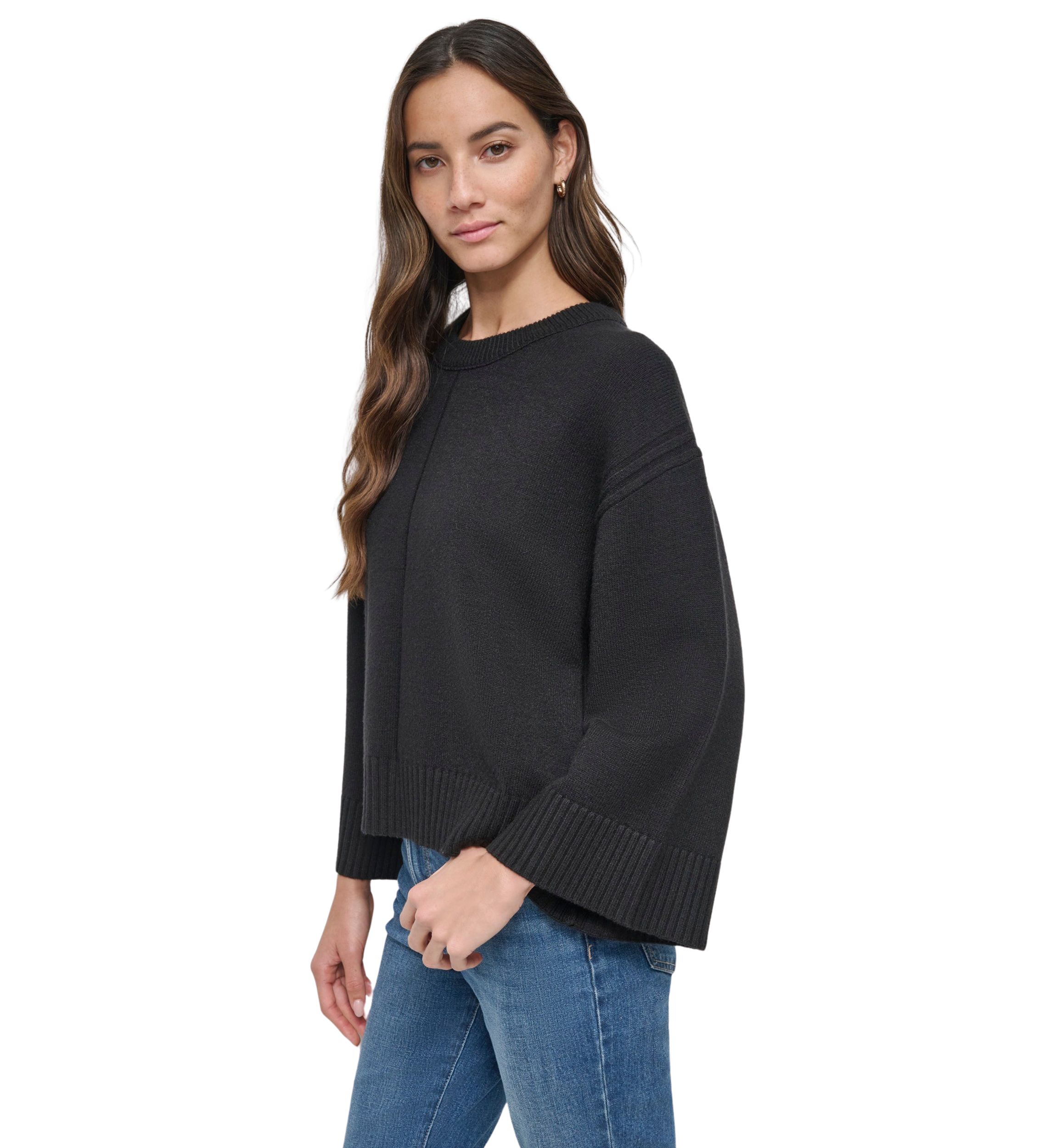 Womens Long Sleeve Crew Neck Sweater