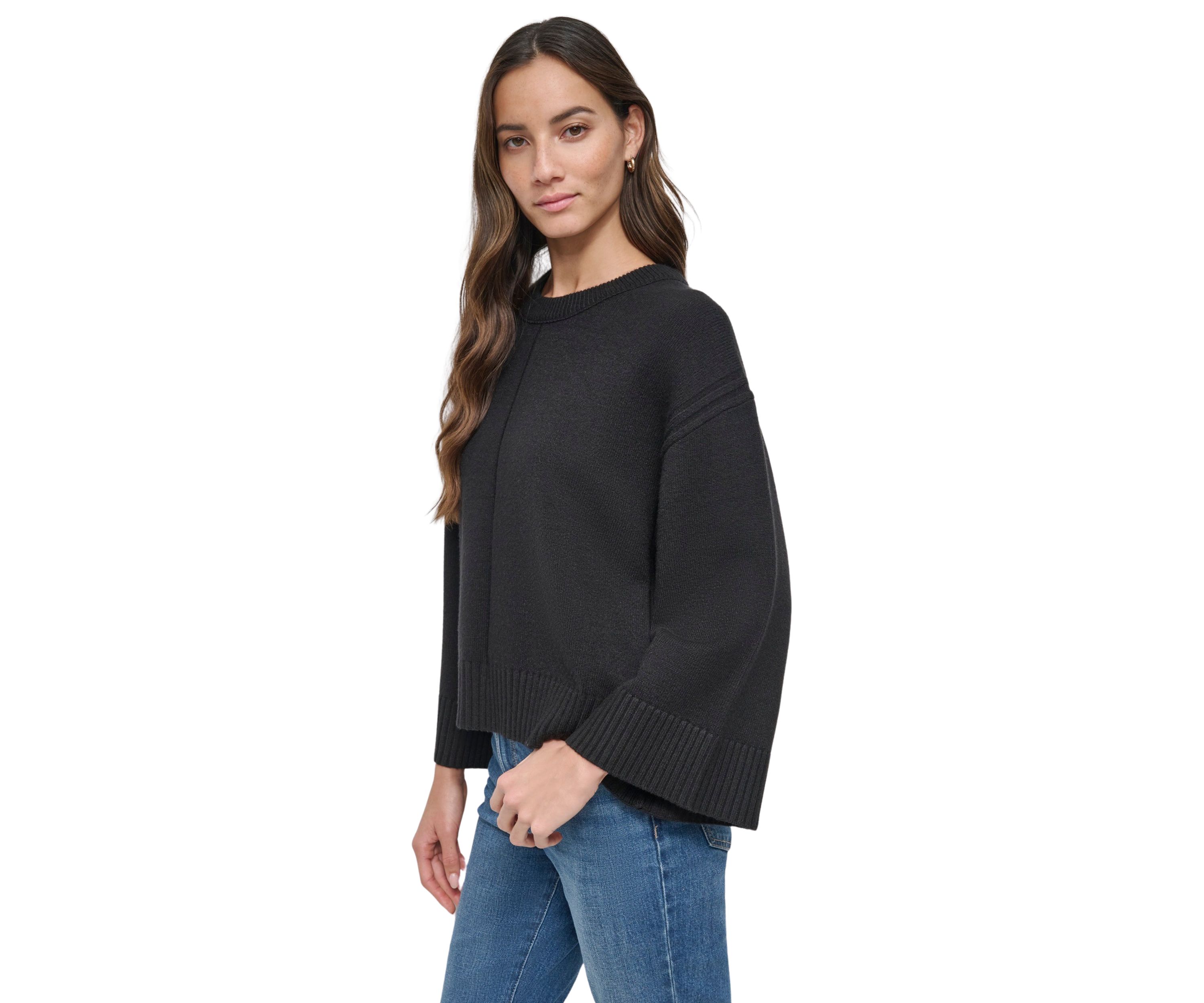 Womens Long Sleeve Crew Neck Sweater