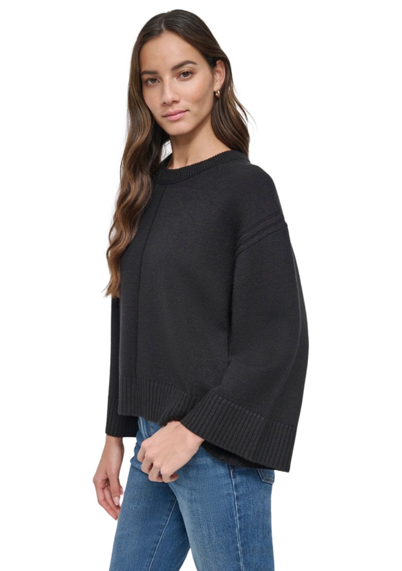 Womens Long Sleeve Crew Neck Sweater
