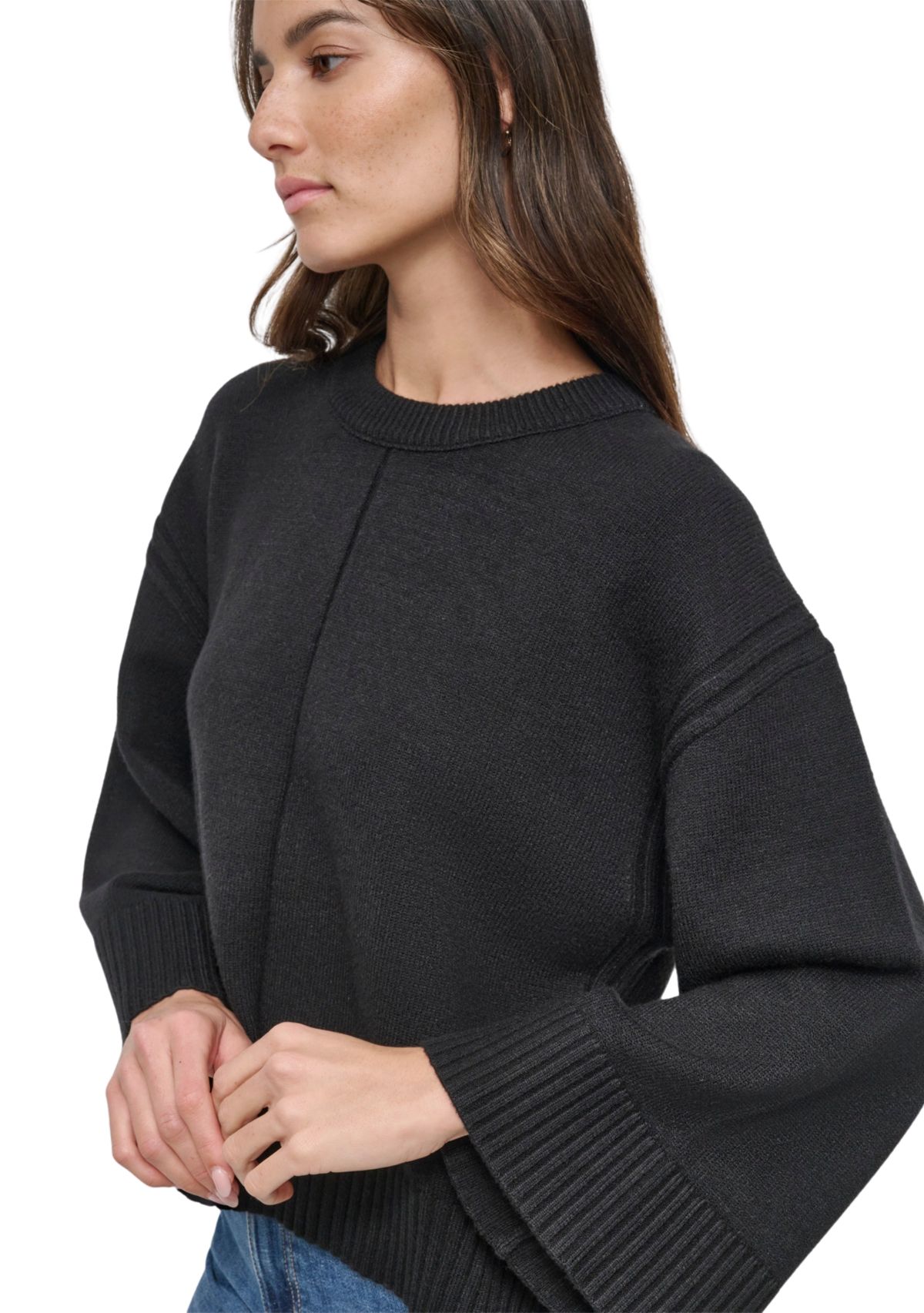 Womens Long Sleeve Crew Neck Sweater
