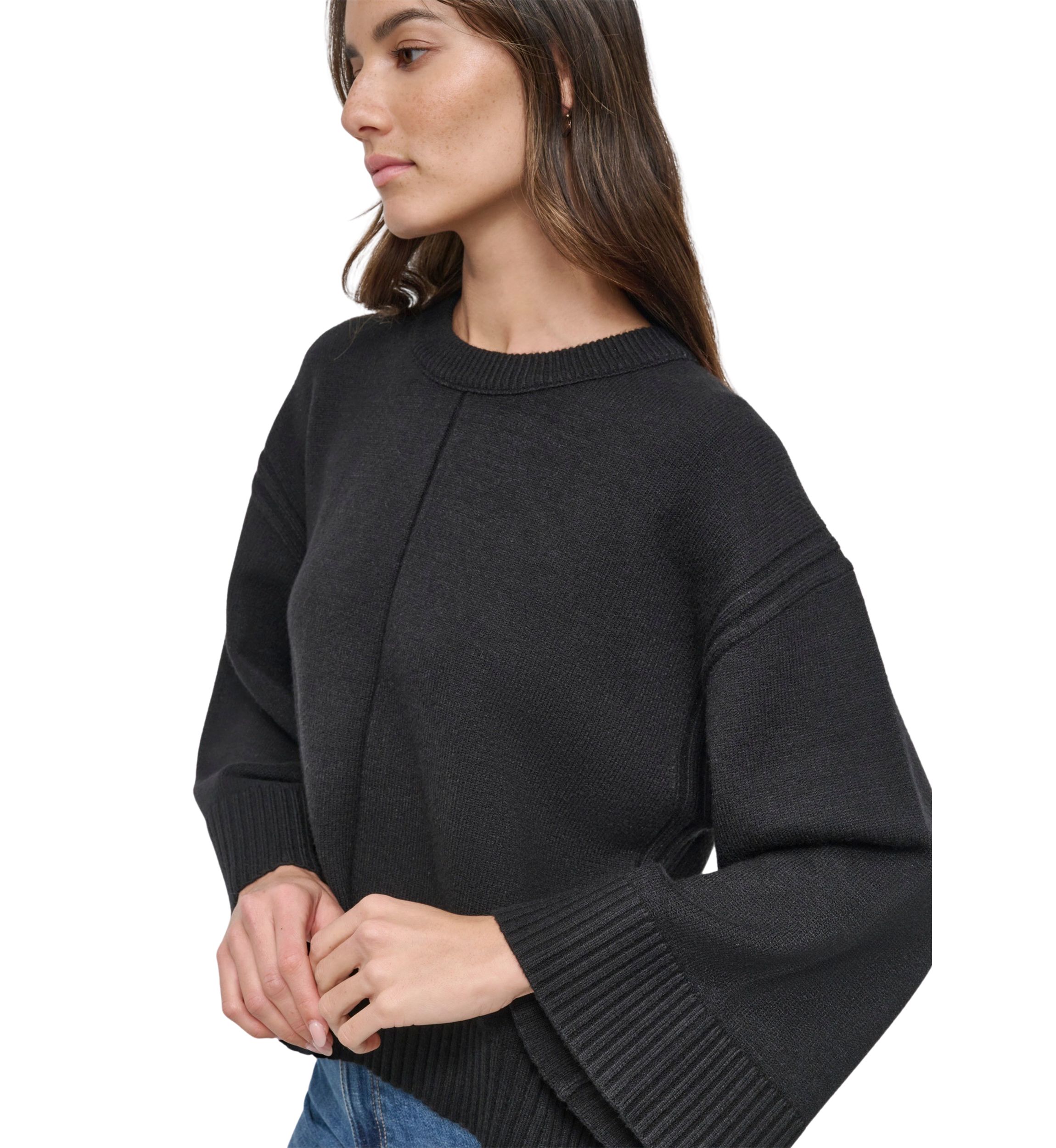Womens Long Sleeve Crew Neck Sweater