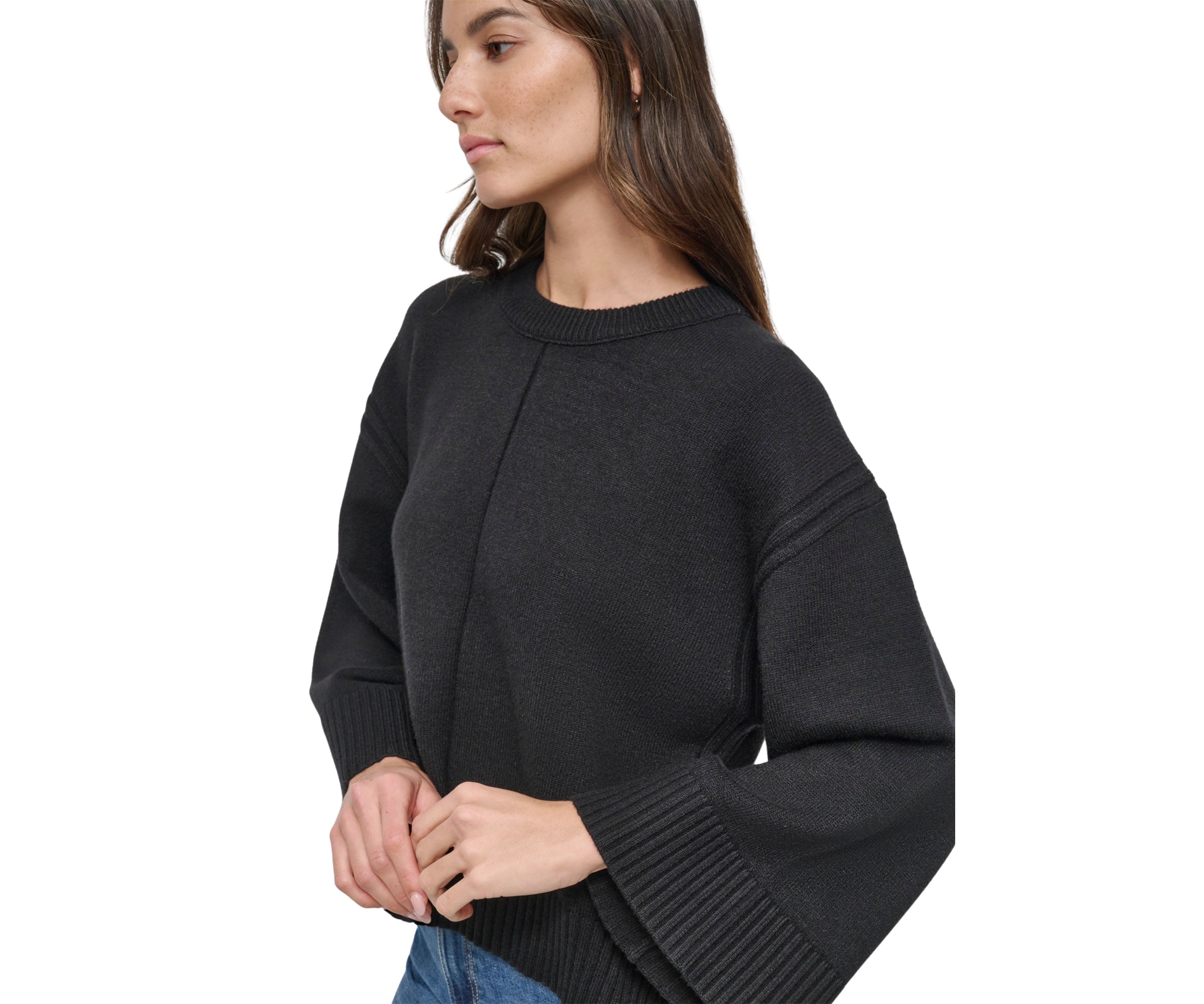 Womens Long Sleeve Crew Neck Sweater