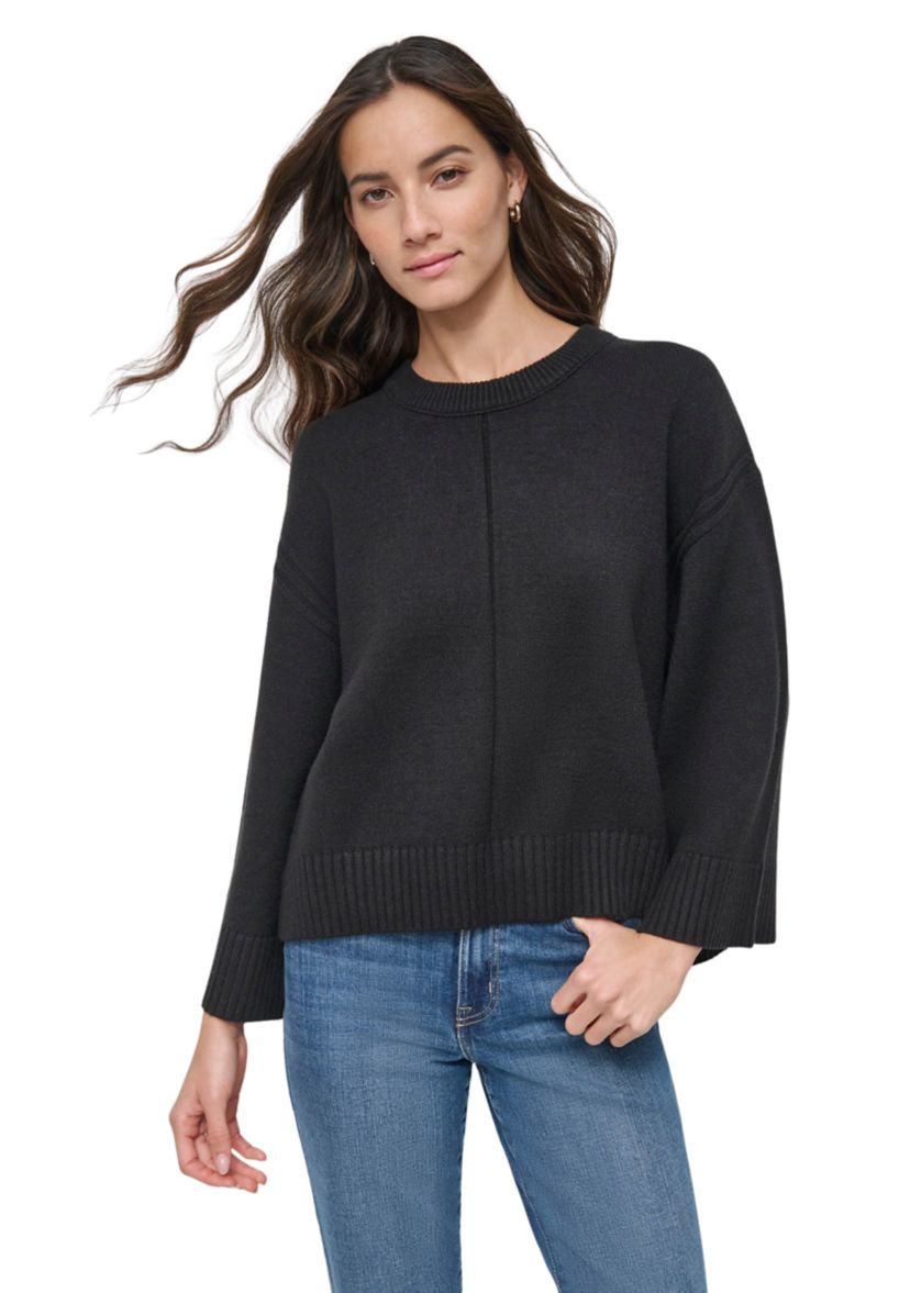 Womens Long Sleeve Crew Neck Sweater