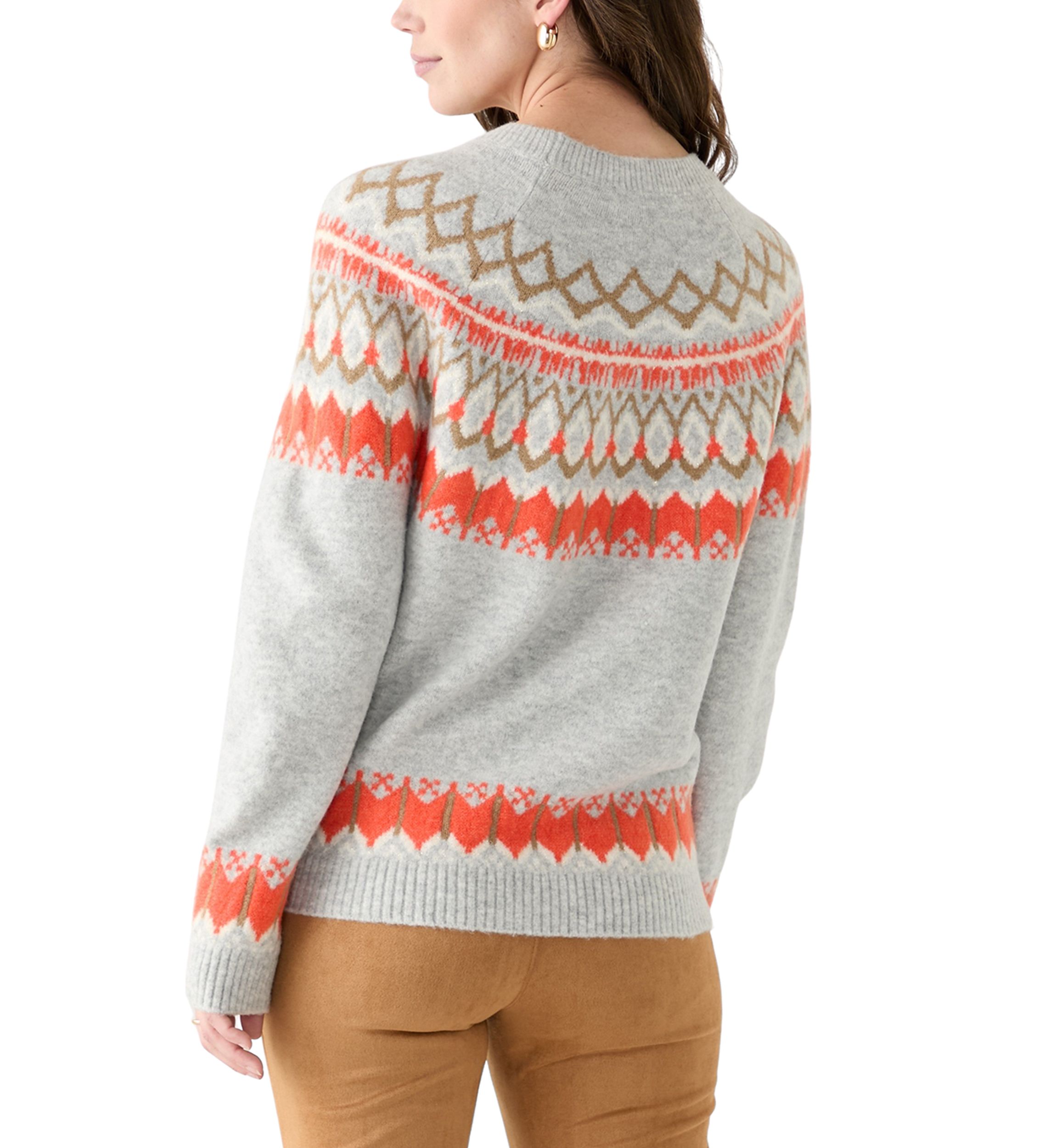 Womens Fair Isle Crew Neck Sweater