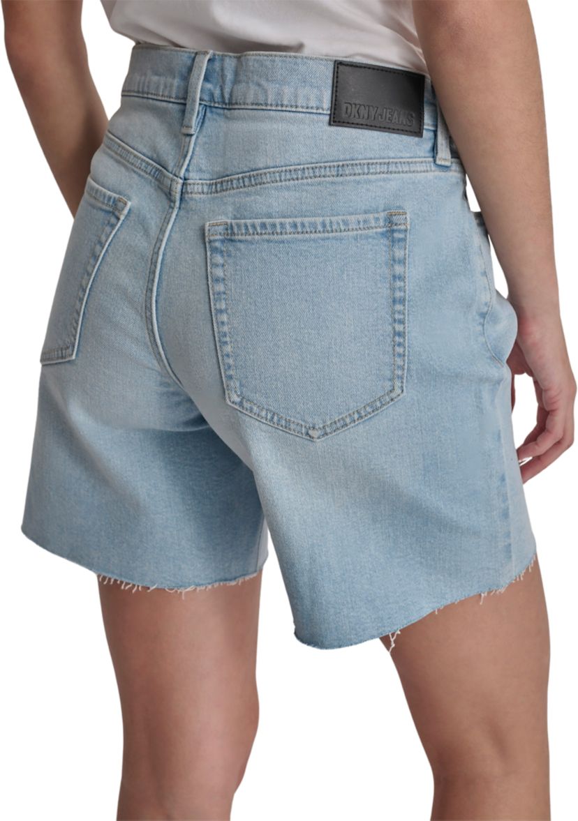 Womens High Rise Mid Denim Shorts
