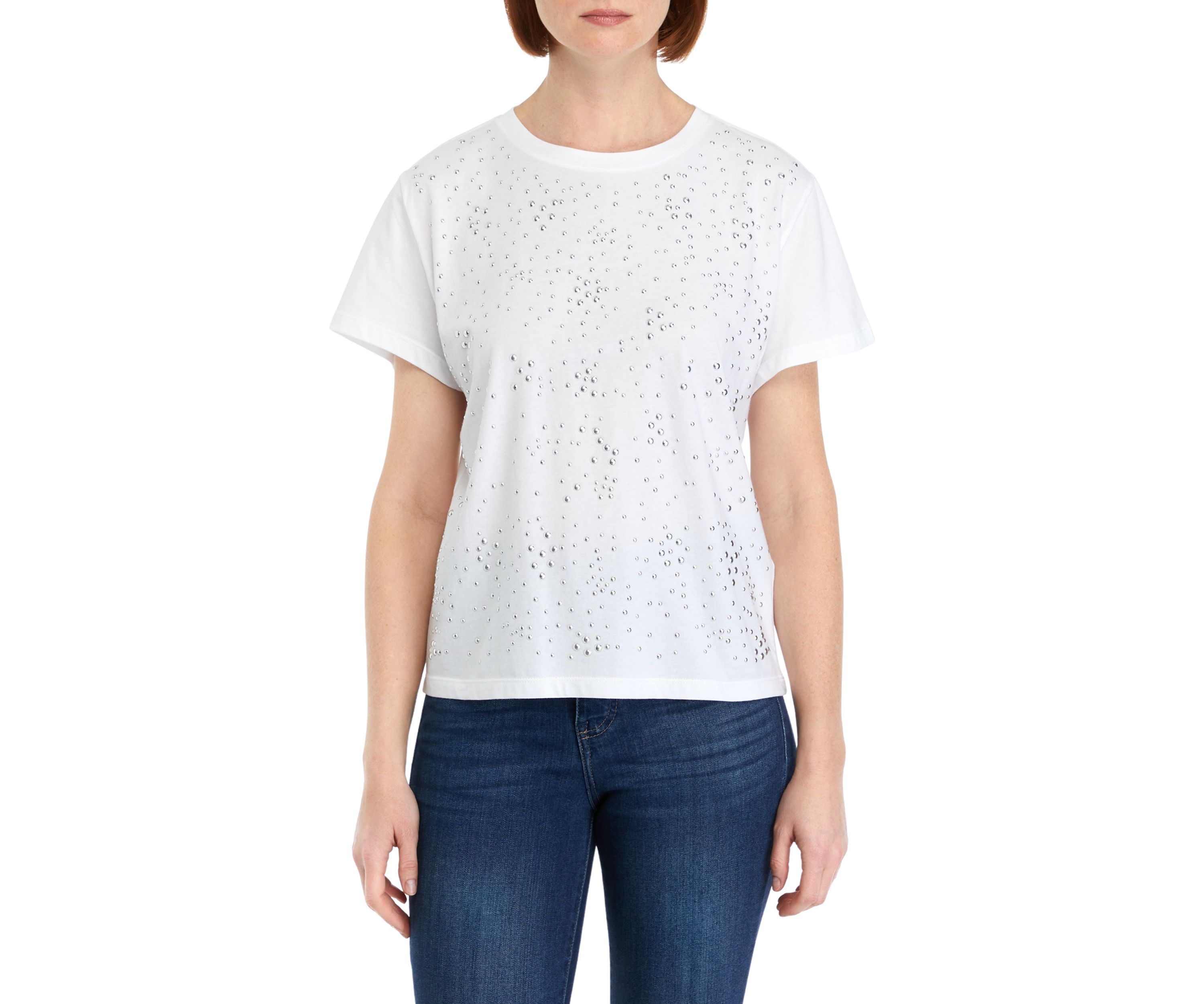 Womens Short Sleeve Stud T-Shirt