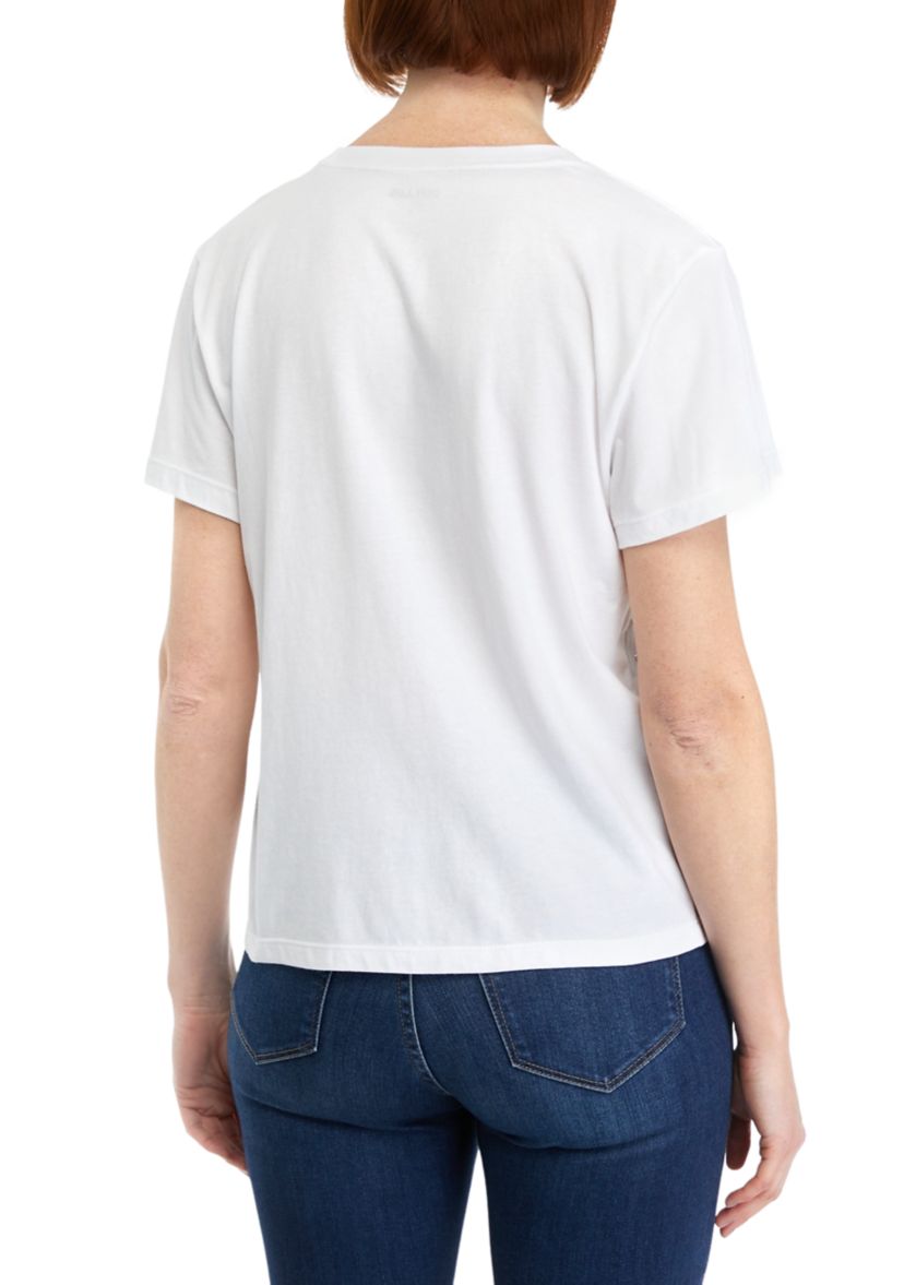 Womens Short Sleeve Stud T-Shirt
