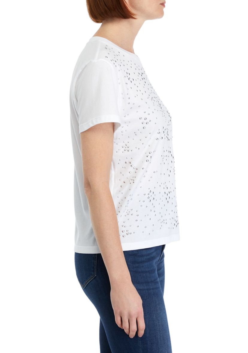 Womens Short Sleeve Stud T-Shirt