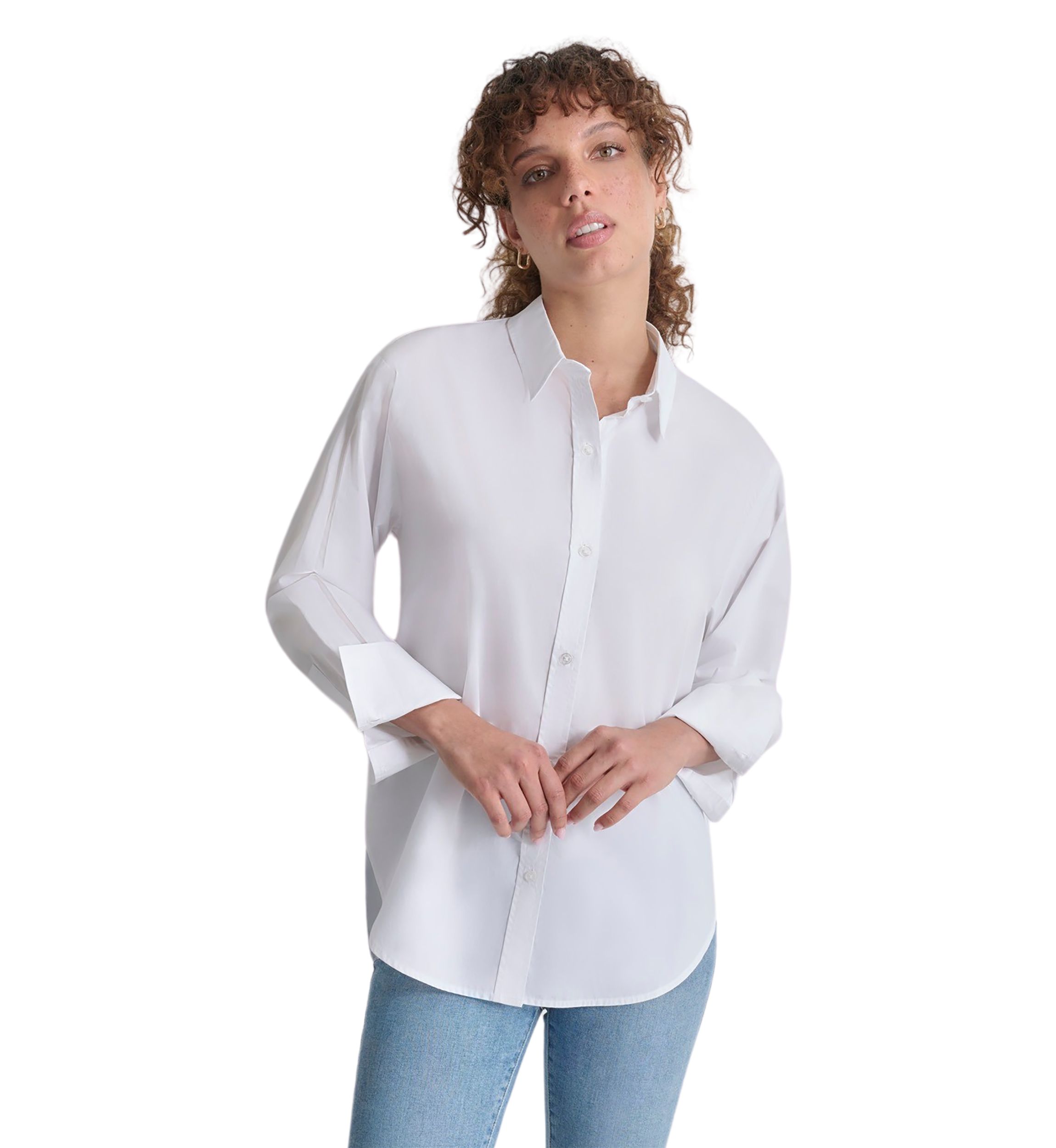 Womens Long Sleeve Cotton Shirt