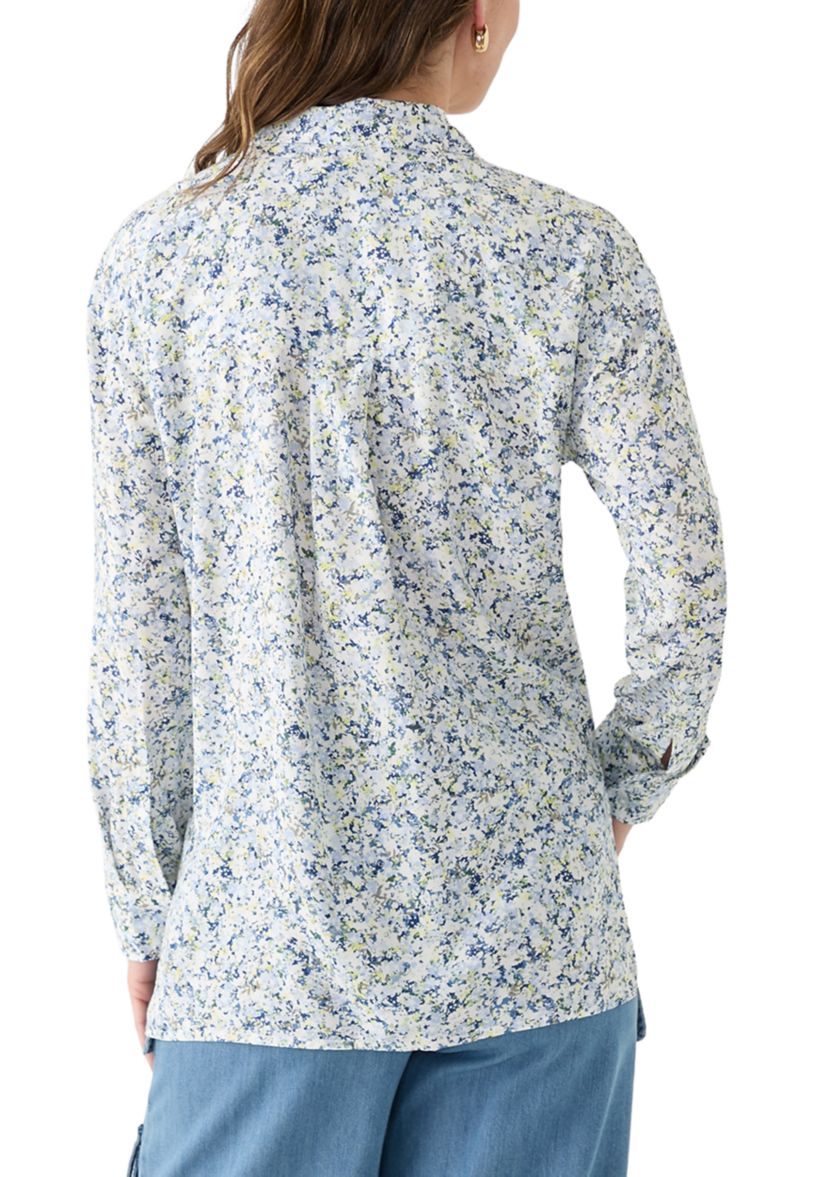 Womens Long Sleeve Floral Shirt