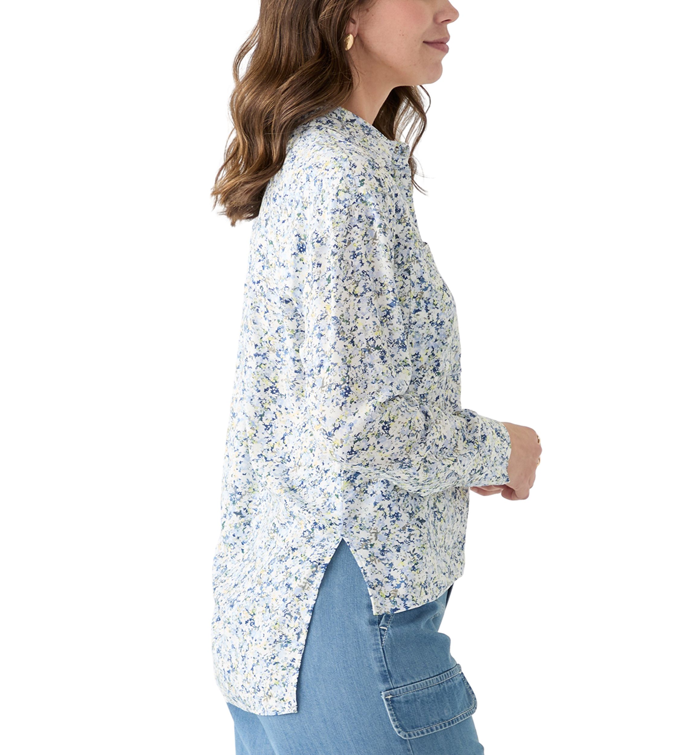 Womens Long Sleeve Floral Shirt