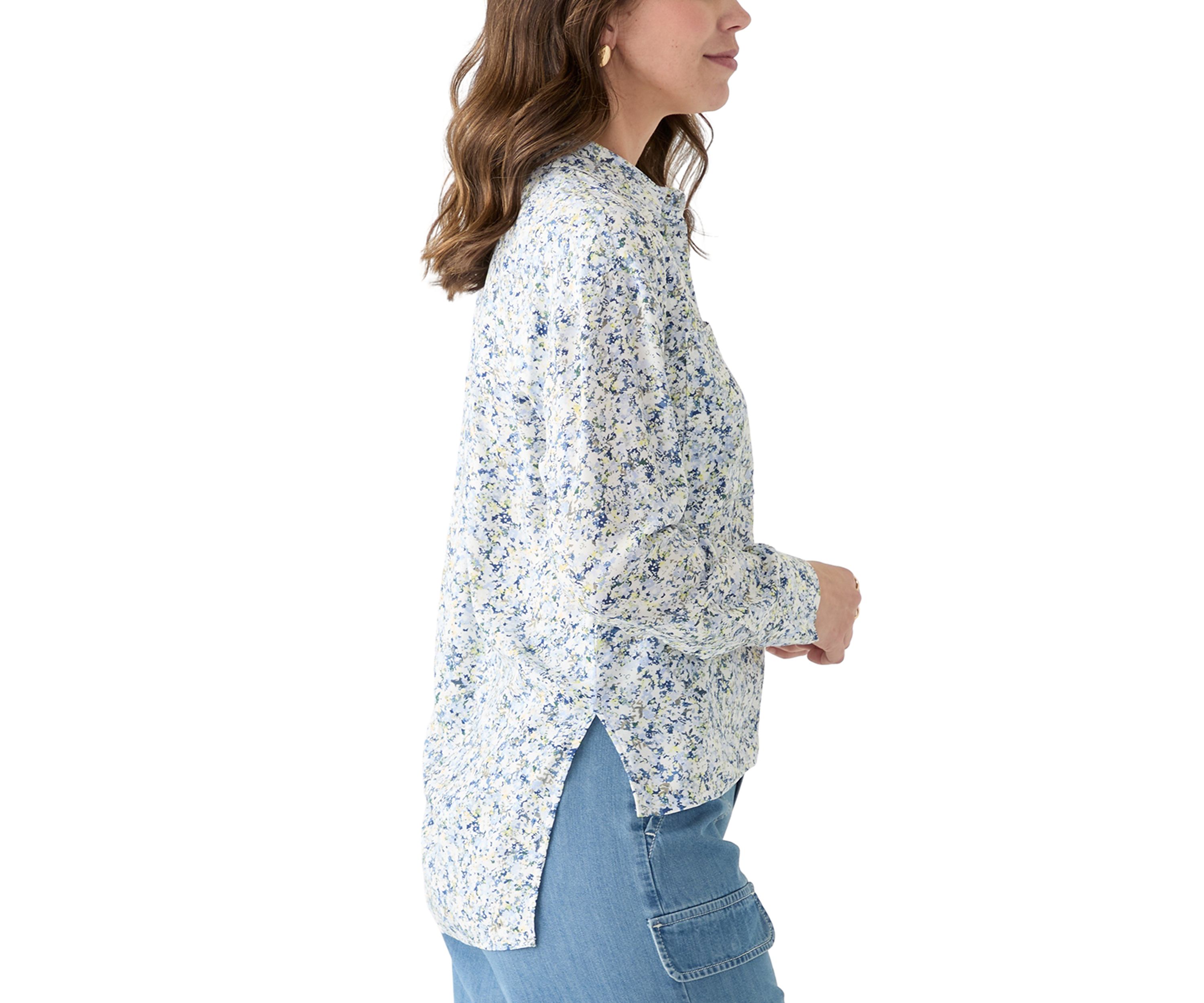 Womens Long Sleeve Floral Shirt