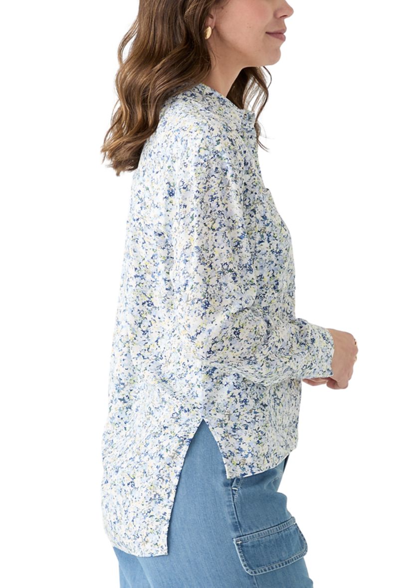 Womens Long Sleeve Floral Shirt