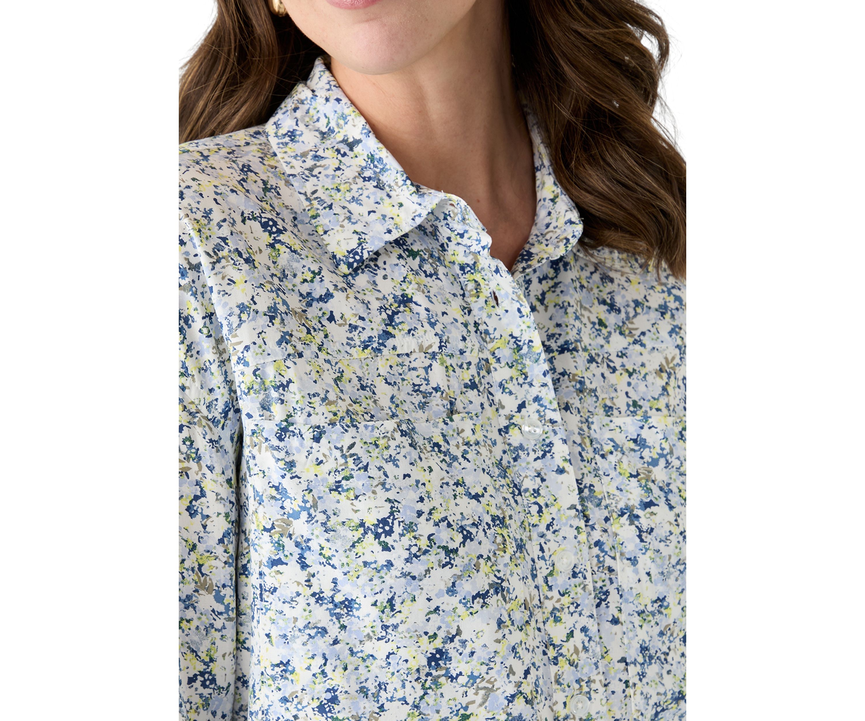 Womens Long Sleeve Floral Shirt