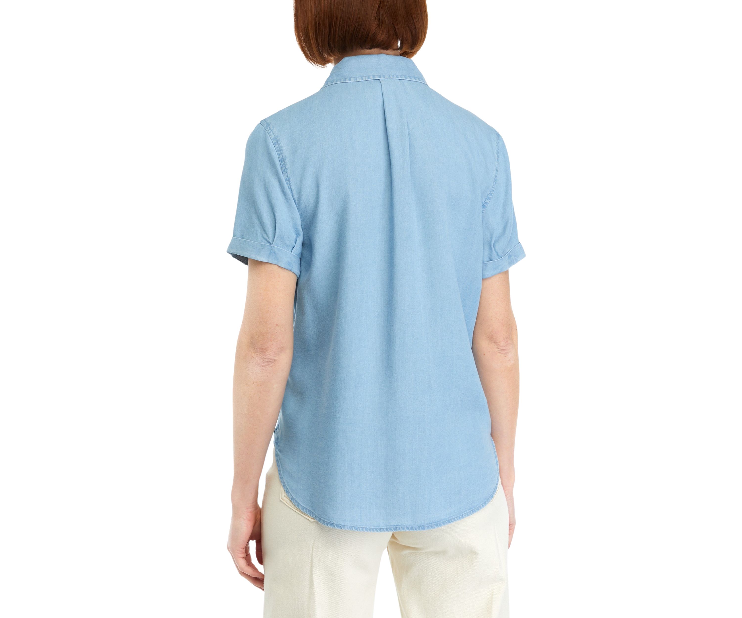 Womens Short Sleeve Tencel Shirt