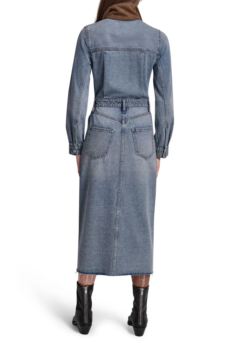 Womens Button Front Maxi Dress