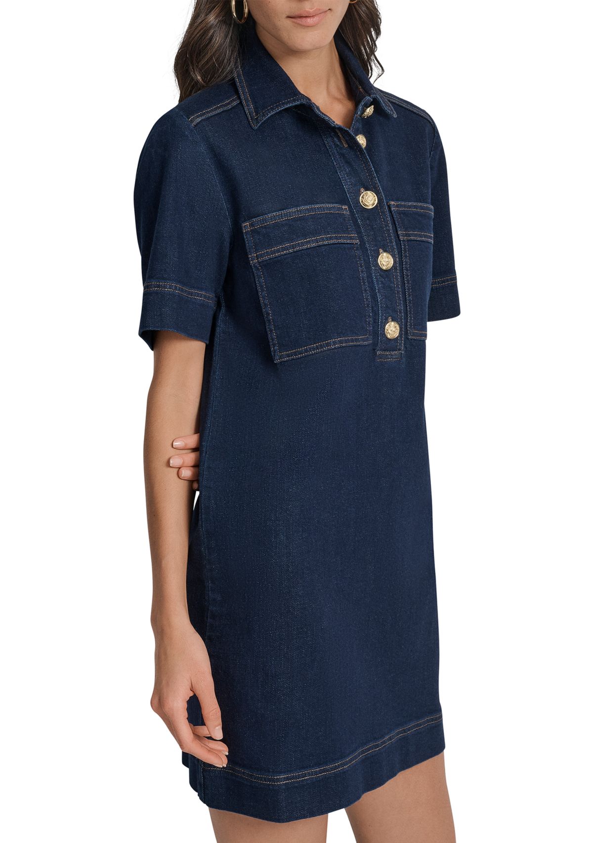 Womens Denim Shift Dress