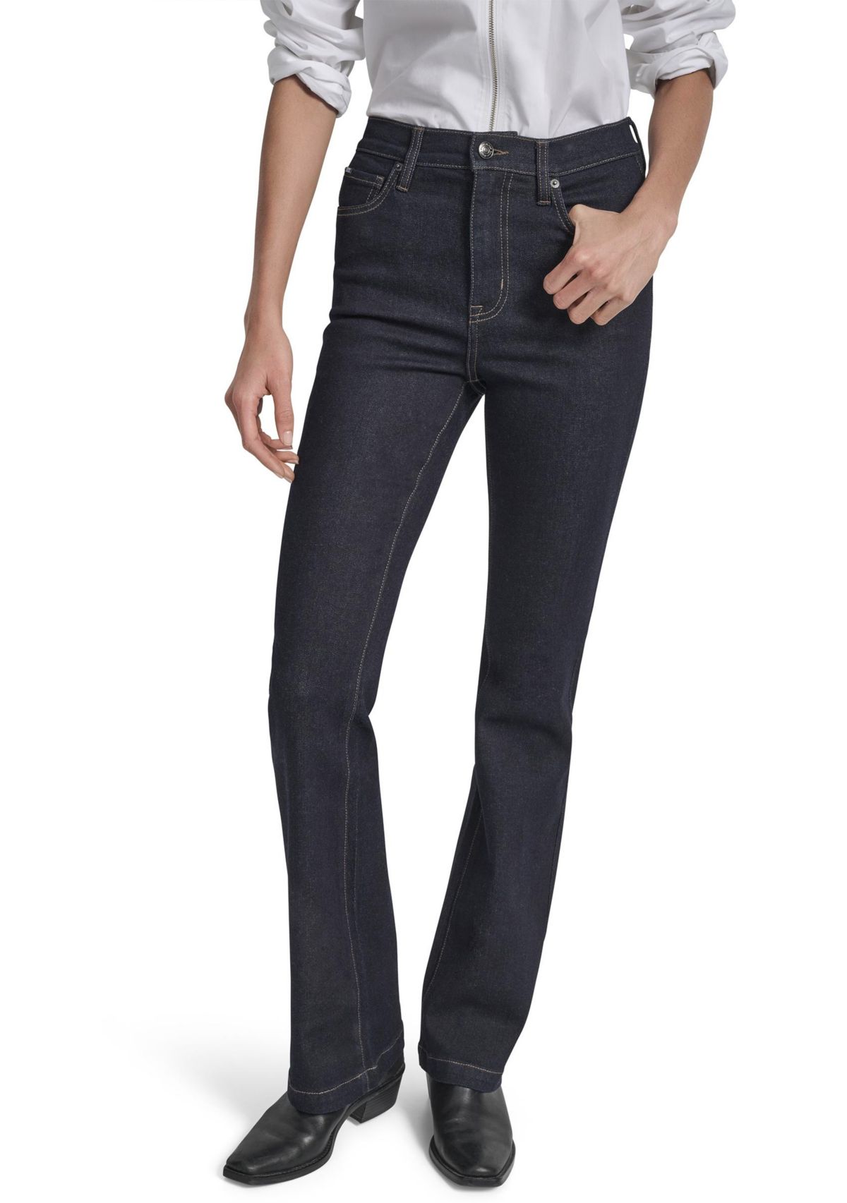 Womens High Rise Flare Jeans