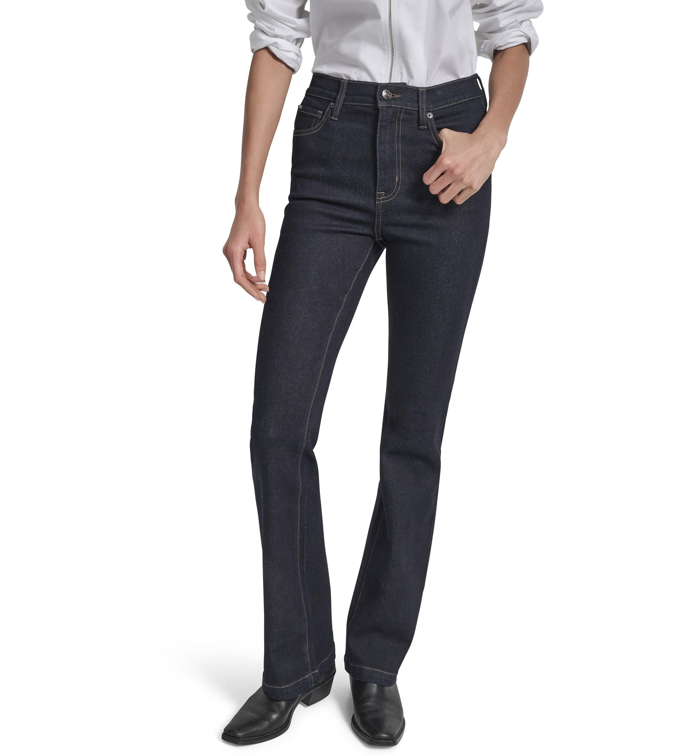 Womens High Rise Flare Jeans