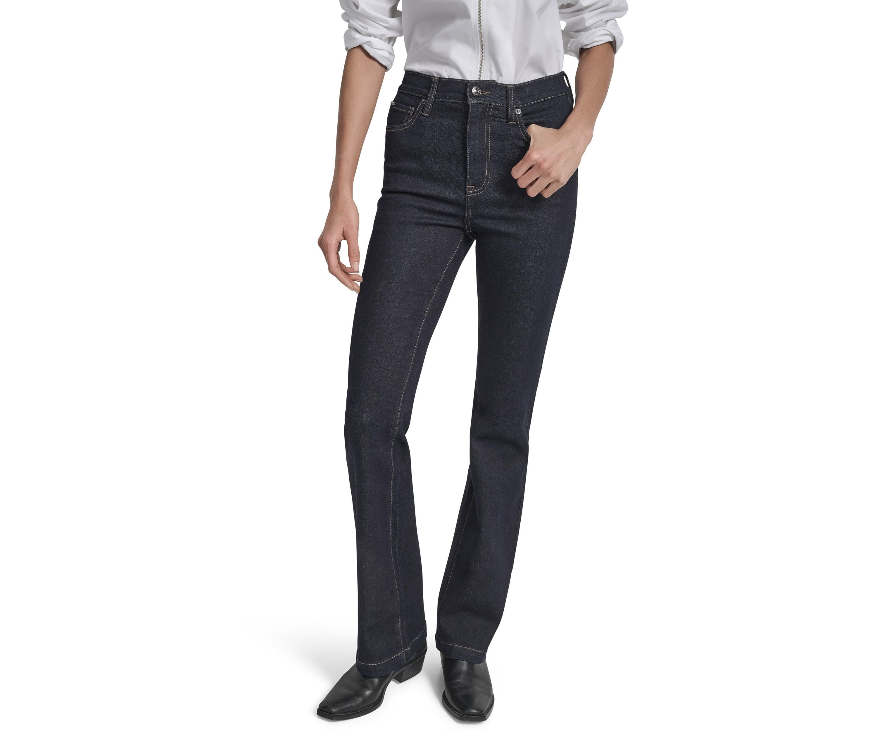 Womens High Rise Flare Jeans