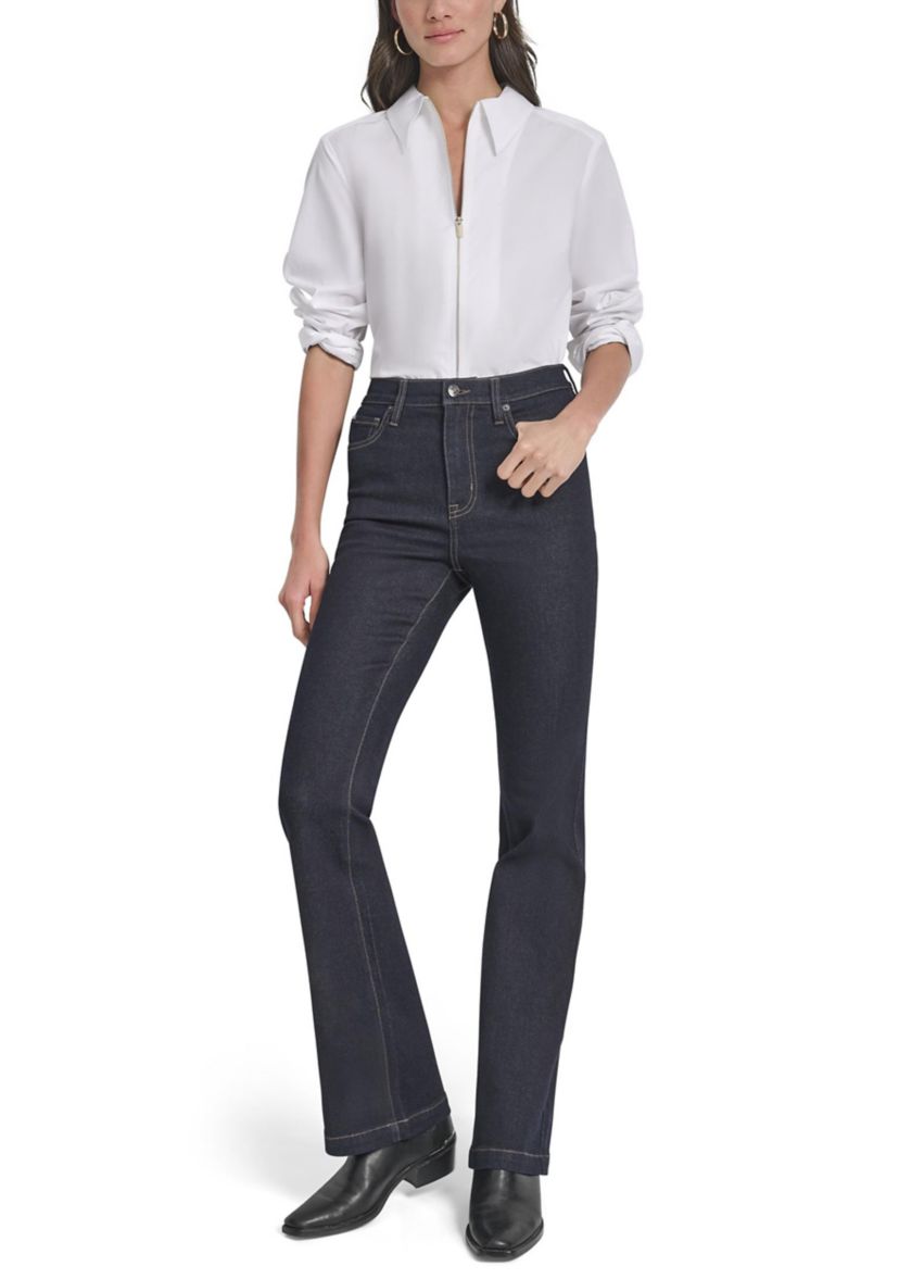 Womens High Rise Flare Jeans