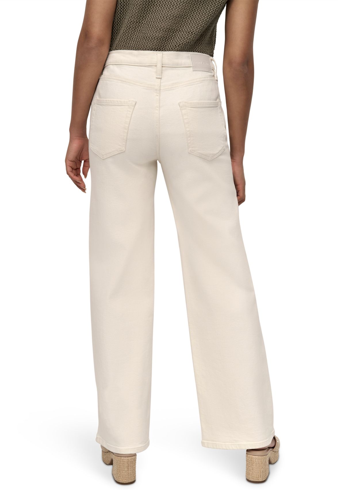 Womens High Rise Tailored Wide Leg Jeans