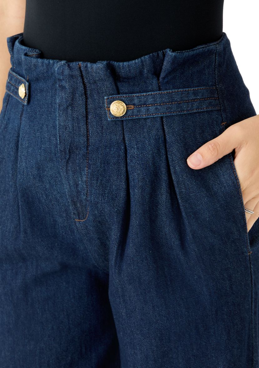 Womens Wide Leg Denim Trousers