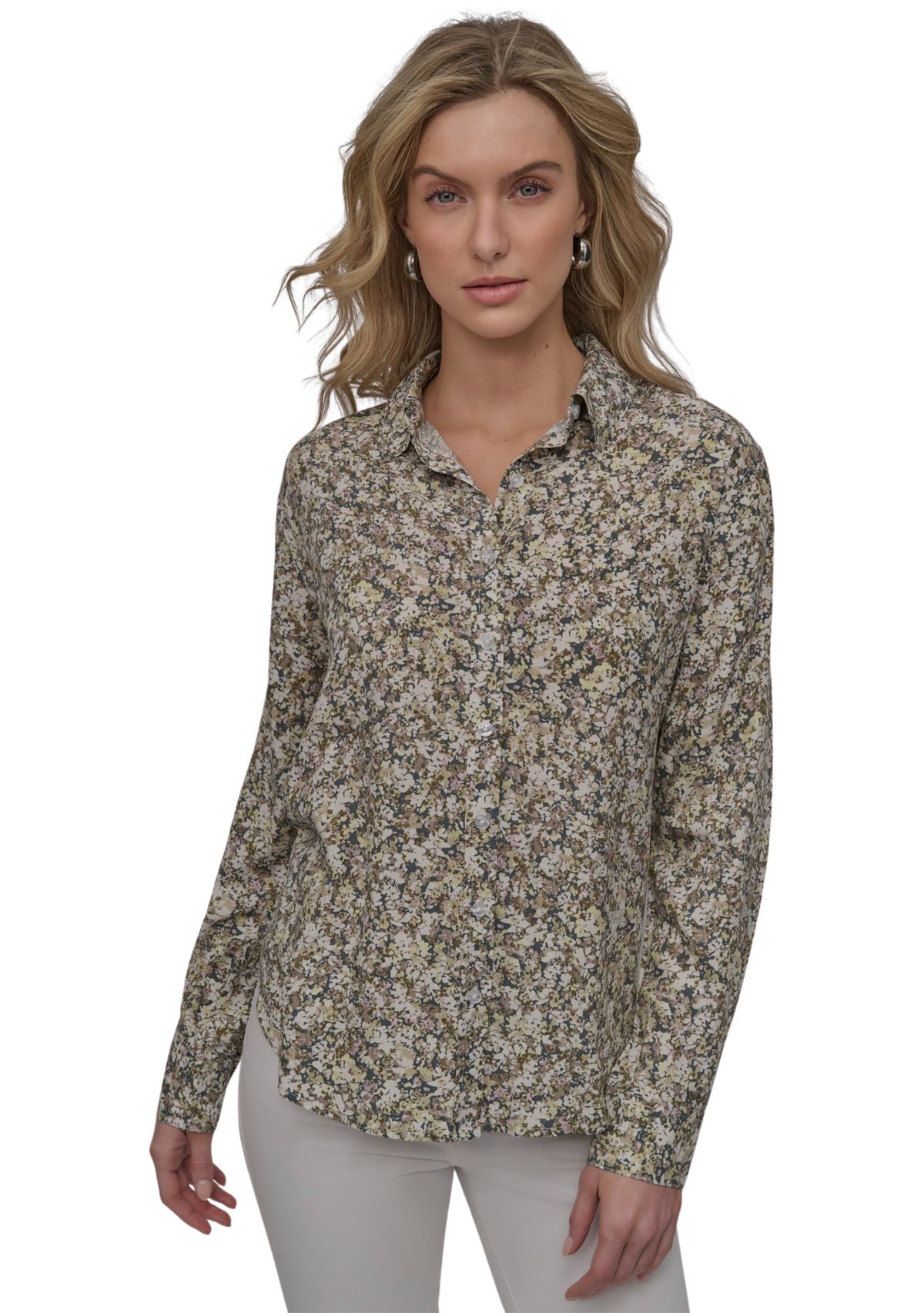 Womens Ditsy Floral Printed Shirt