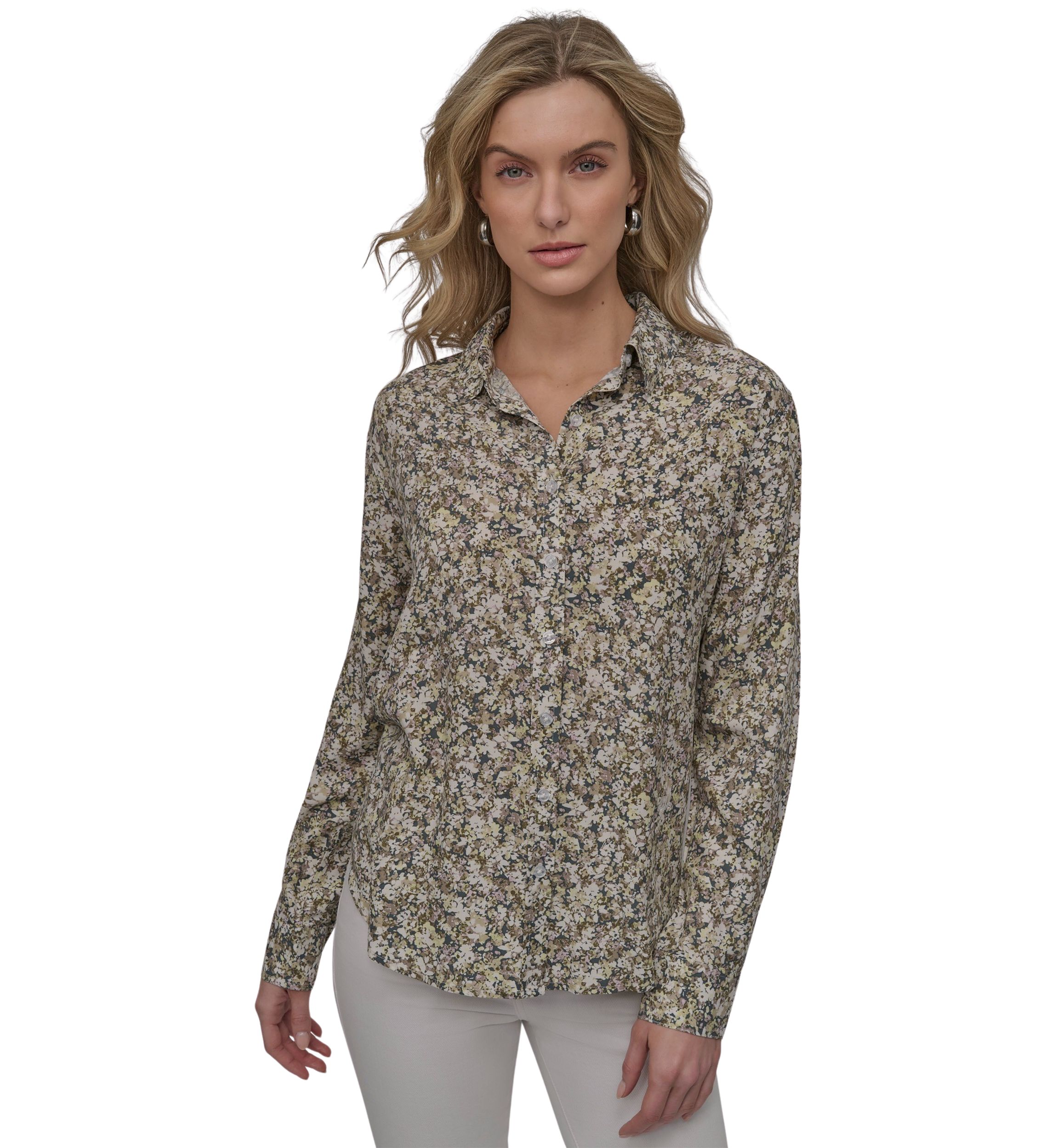 Womens Ditsy Floral Printed Shirt