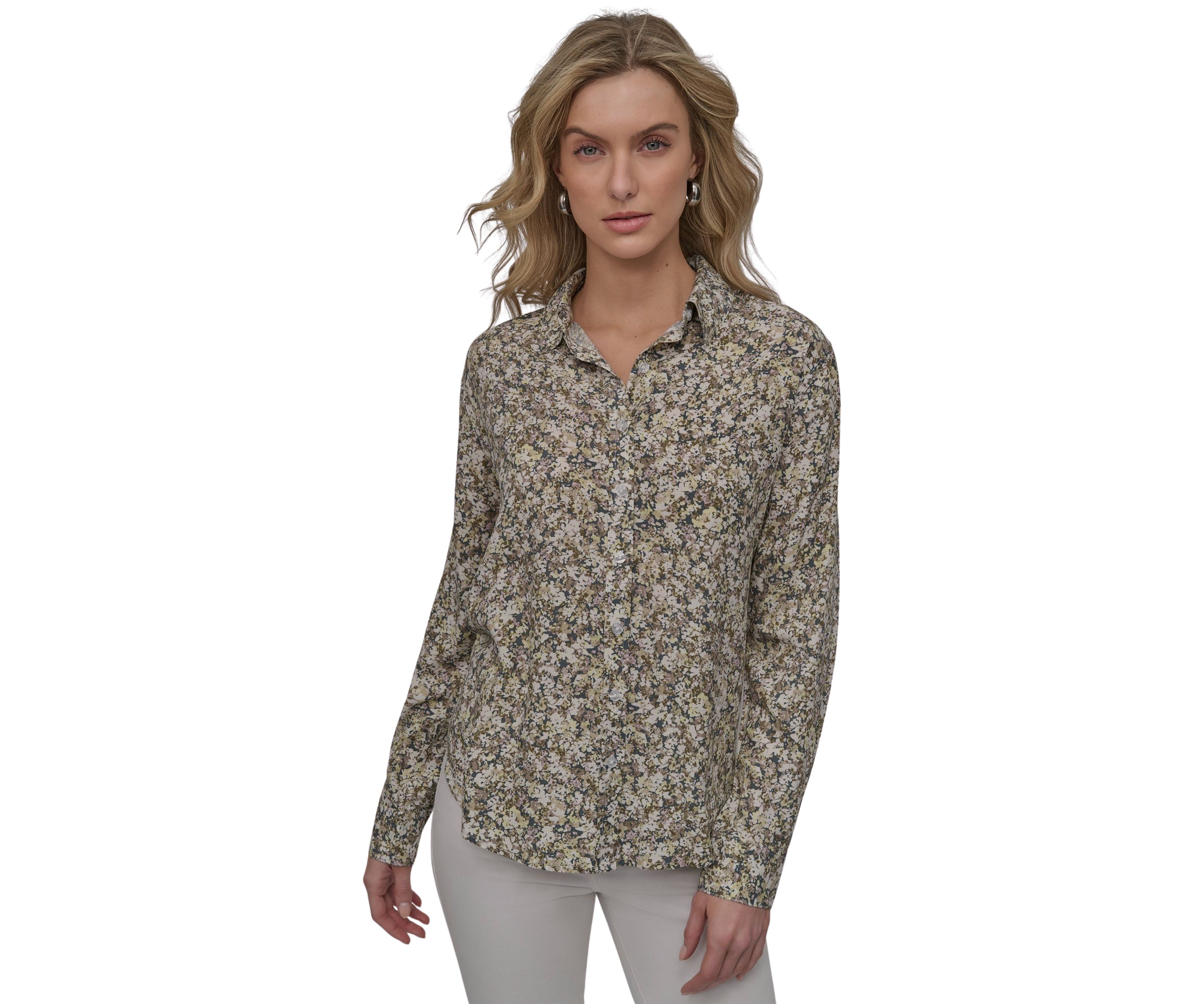 Womens Ditsy Floral Printed Shirt