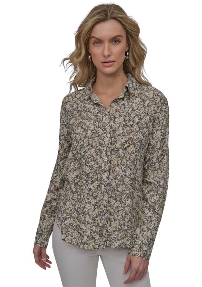 Womens Ditsy Floral Printed Shirt