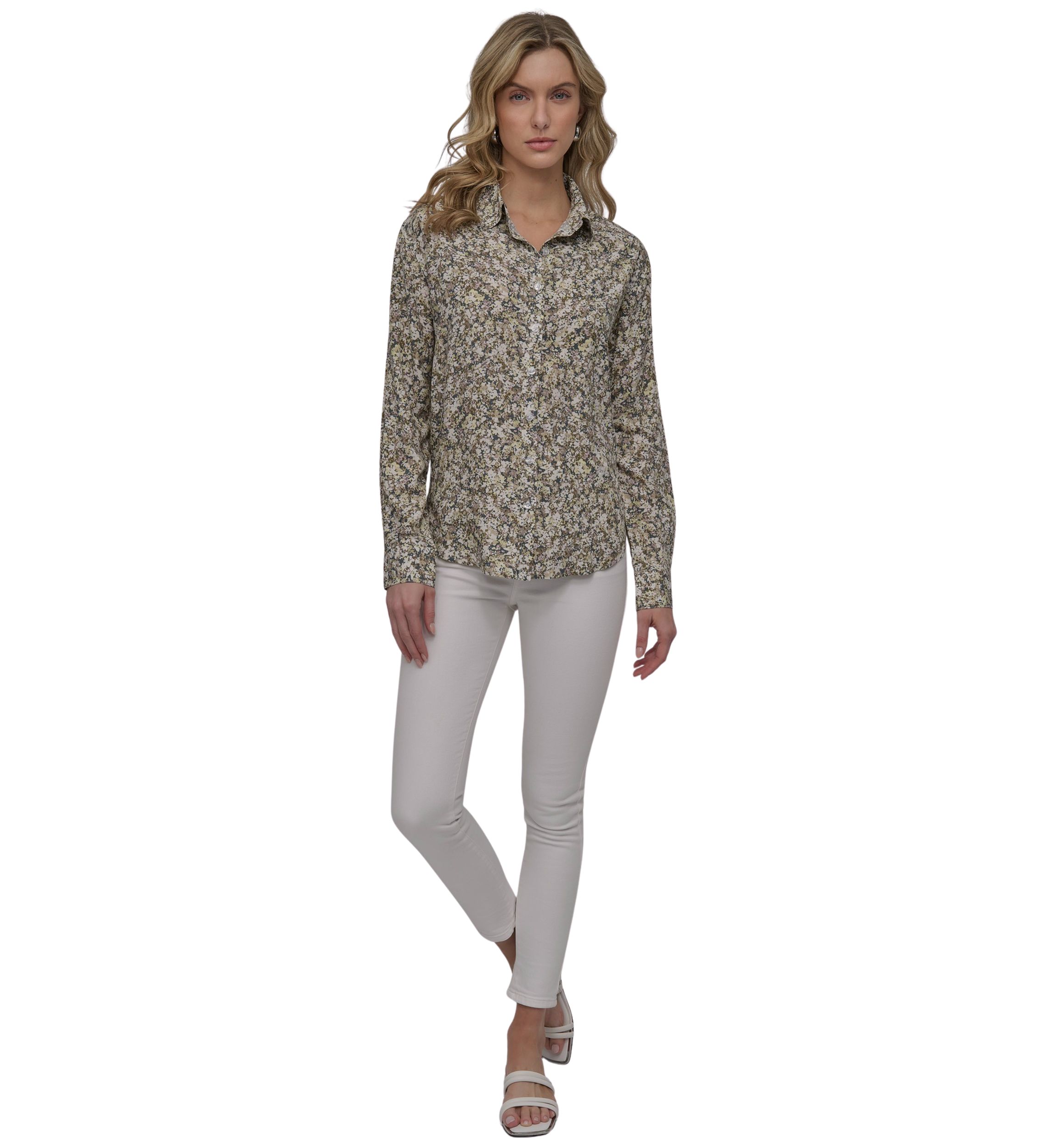 Womens Ditsy Floral Printed Shirt