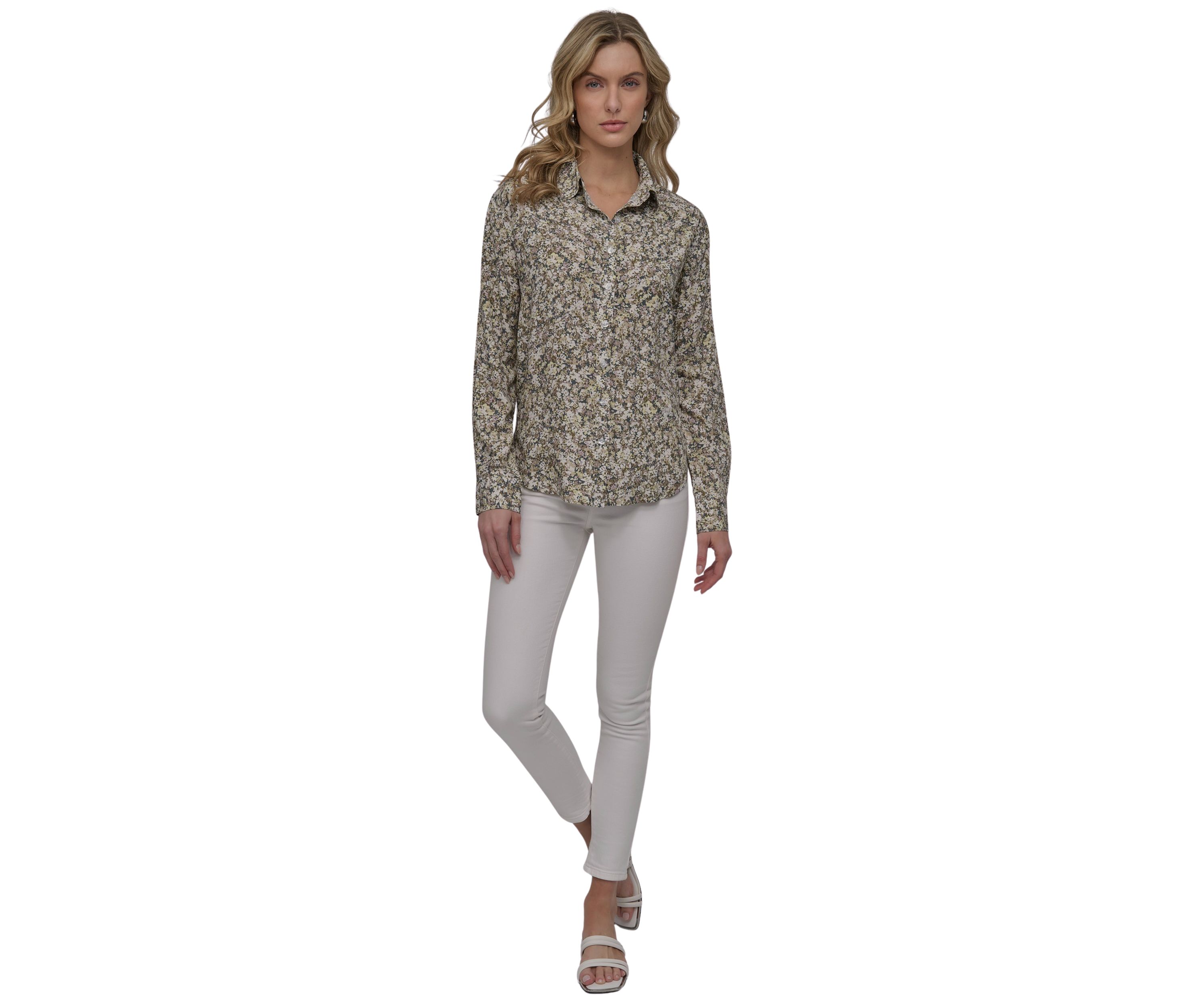 Womens Ditsy Floral Printed Shirt