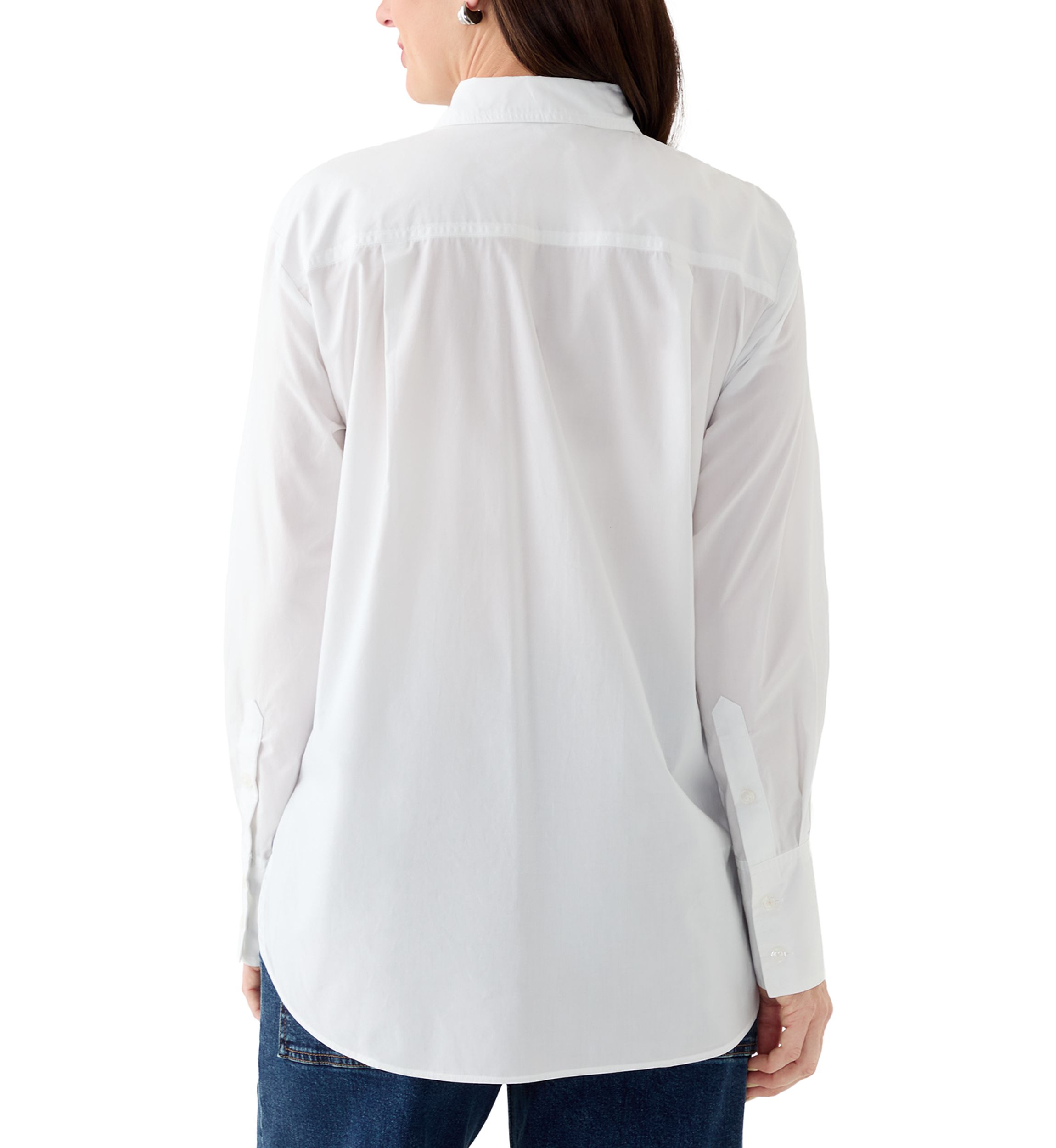 Womens Long Sleeve Tux Pleated Shirt