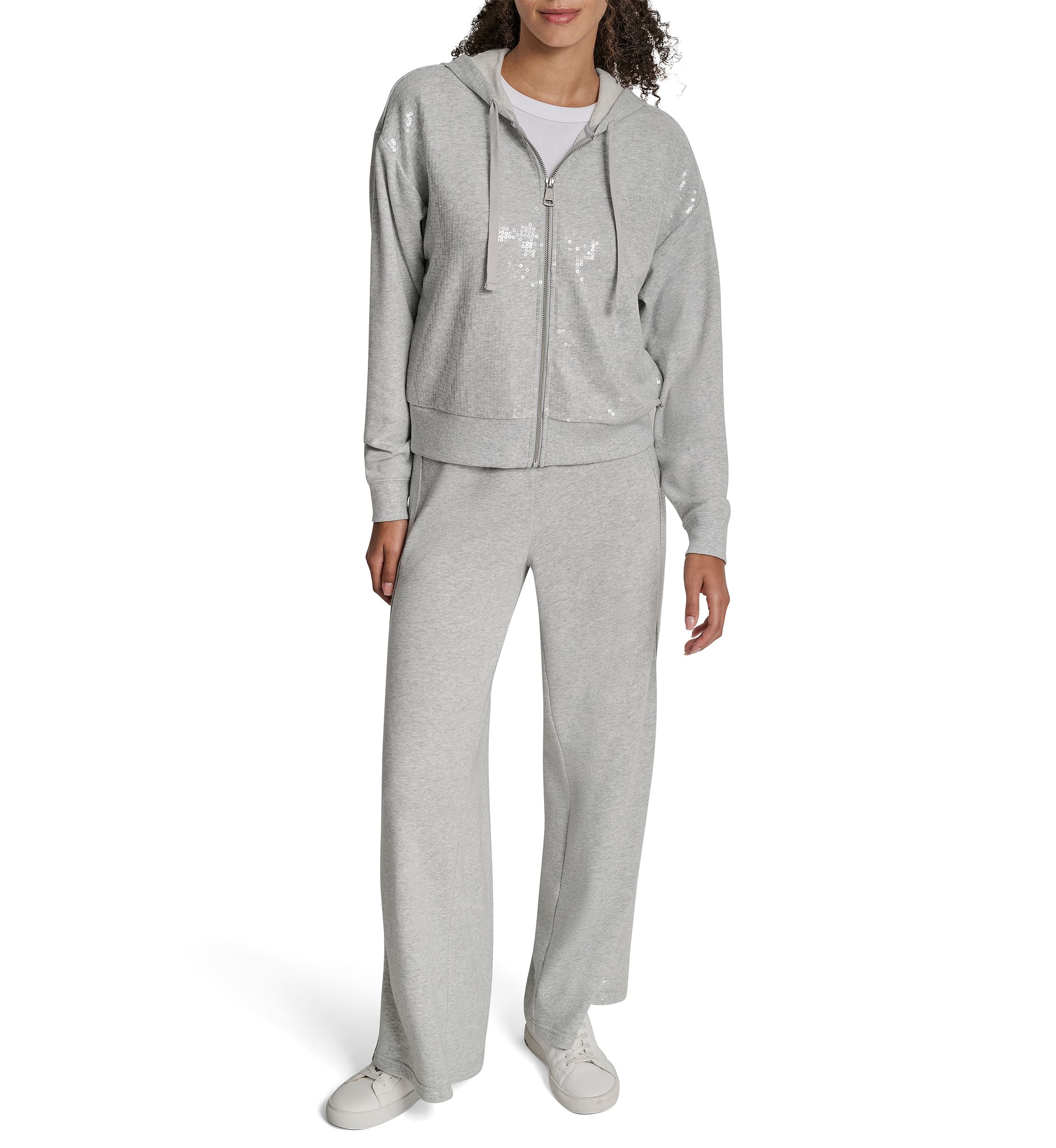 DKNY ストーンキラキラパーカーo,+:。☆.*・+。海外 Y2K fairy DKNY Jeans Women's Sequin Zip Front Hoodie | Belk