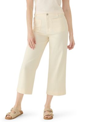 DKNY Women's High Rise Cropped Wide Leg Pants, 10
