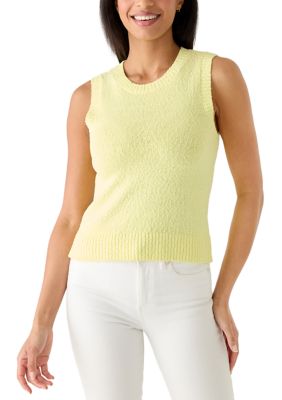 DKNY Jeans Women's Sleeveless Crew Neck Sweater, Large