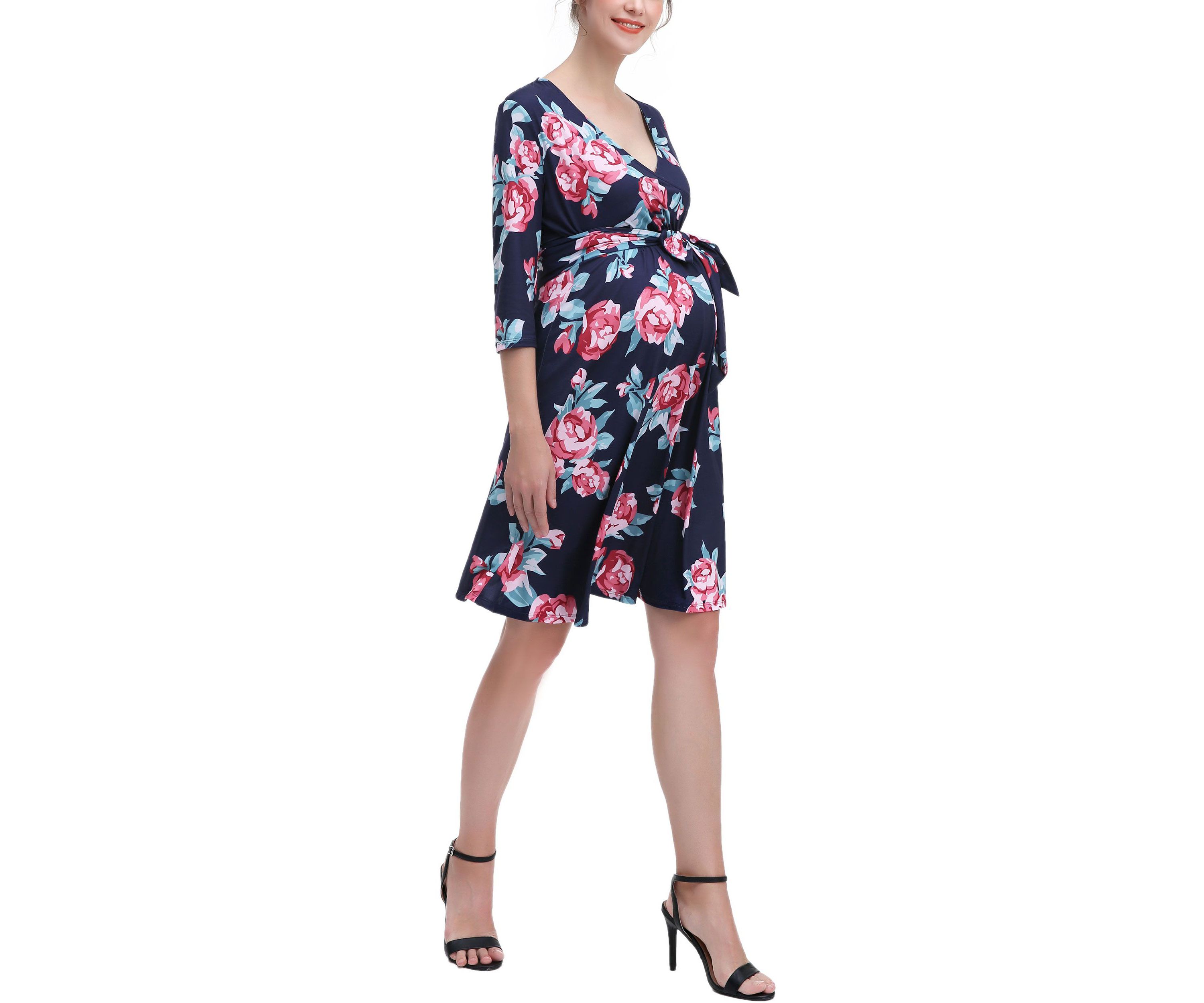 Materity Diana Nursing Faux Wrap Dress