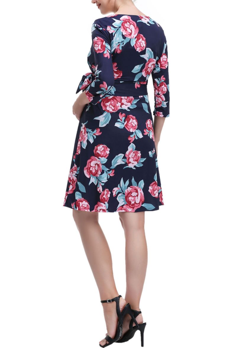 Materity Diana Nursing Faux Wrap Dress