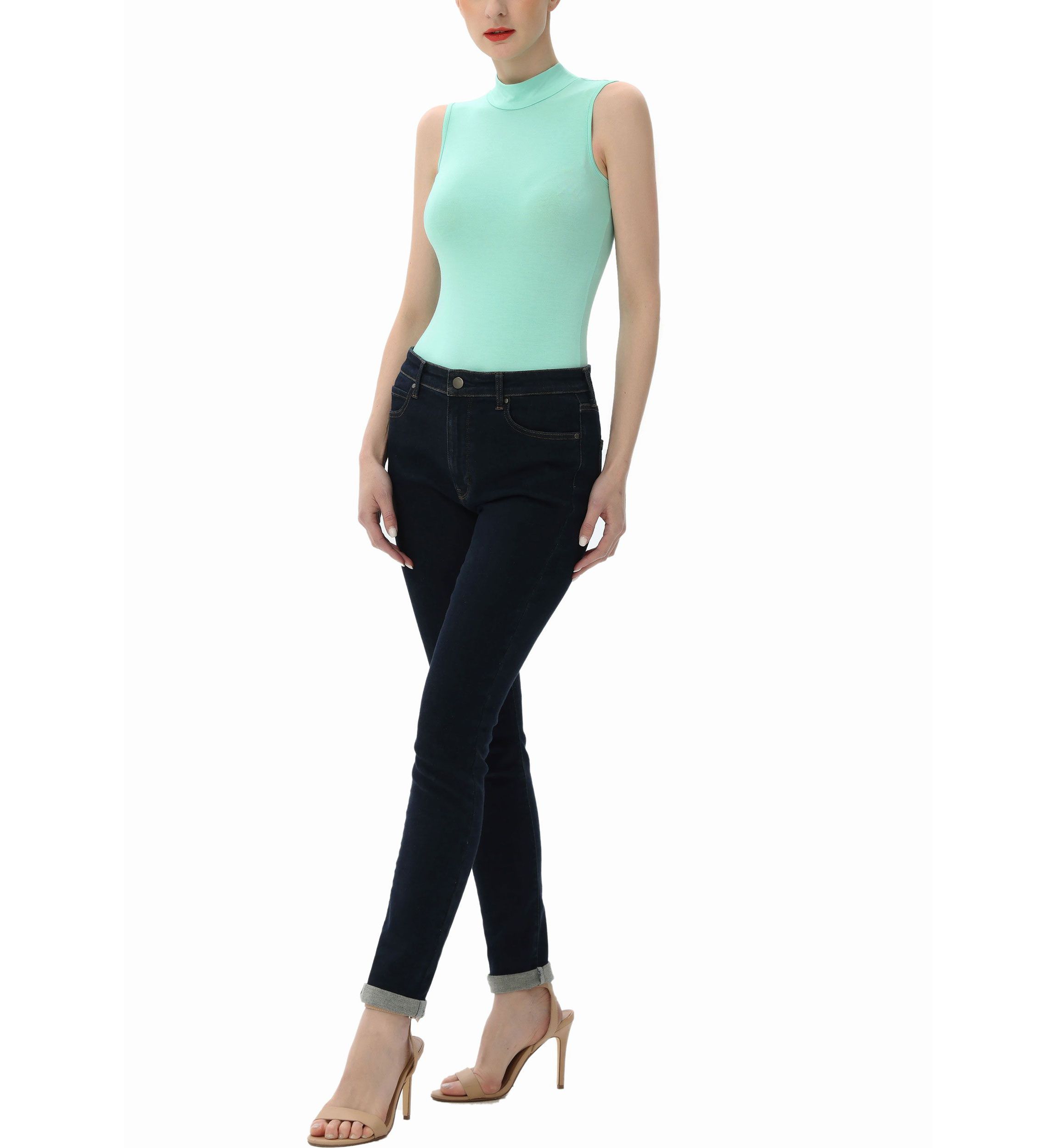 Turtleneck Sleeveless Bodysuit